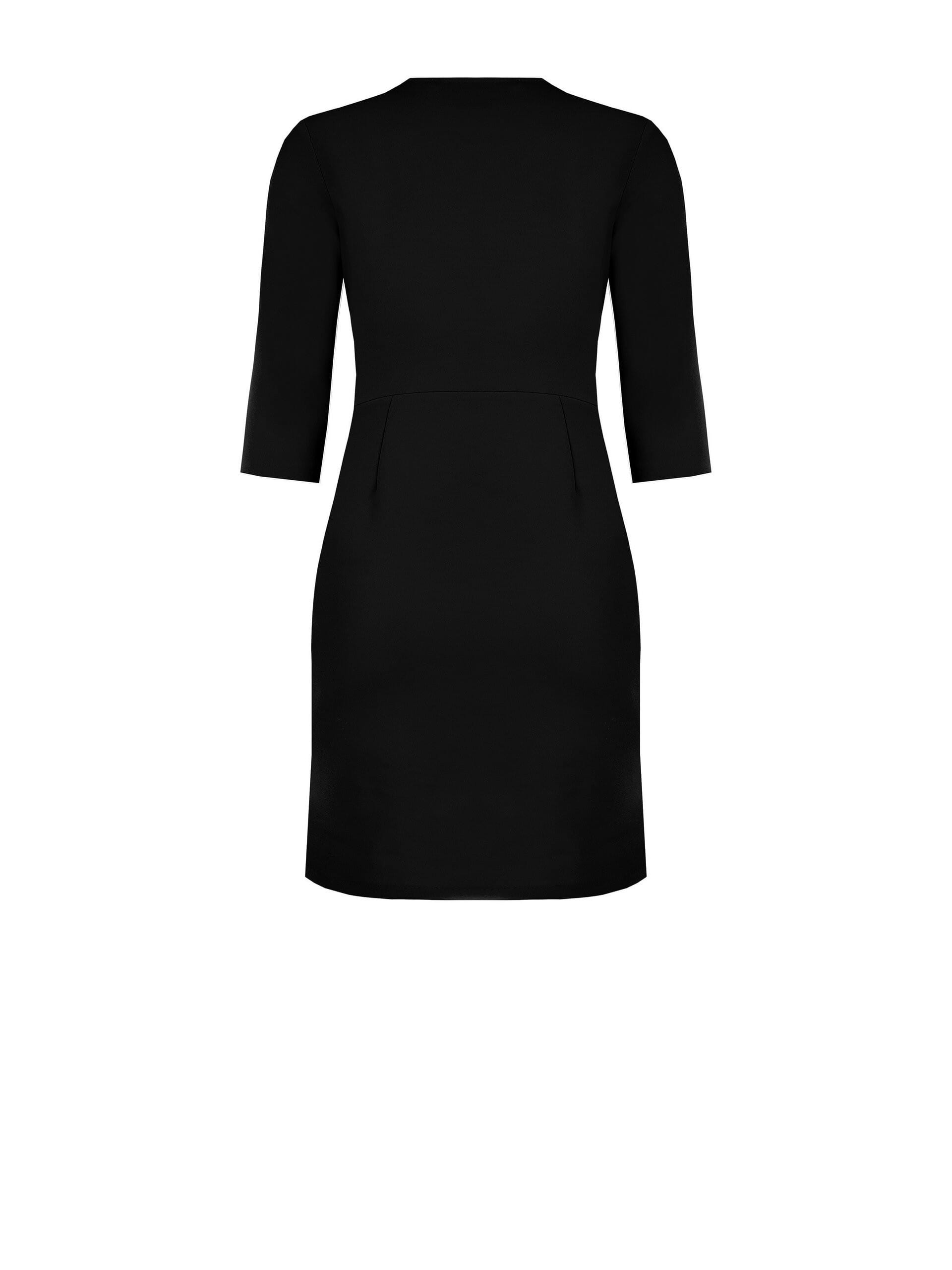 Curvy Sheath Short Dress In Scuba Crepe Crisscross With Rinascimento Curvy Chain Detail