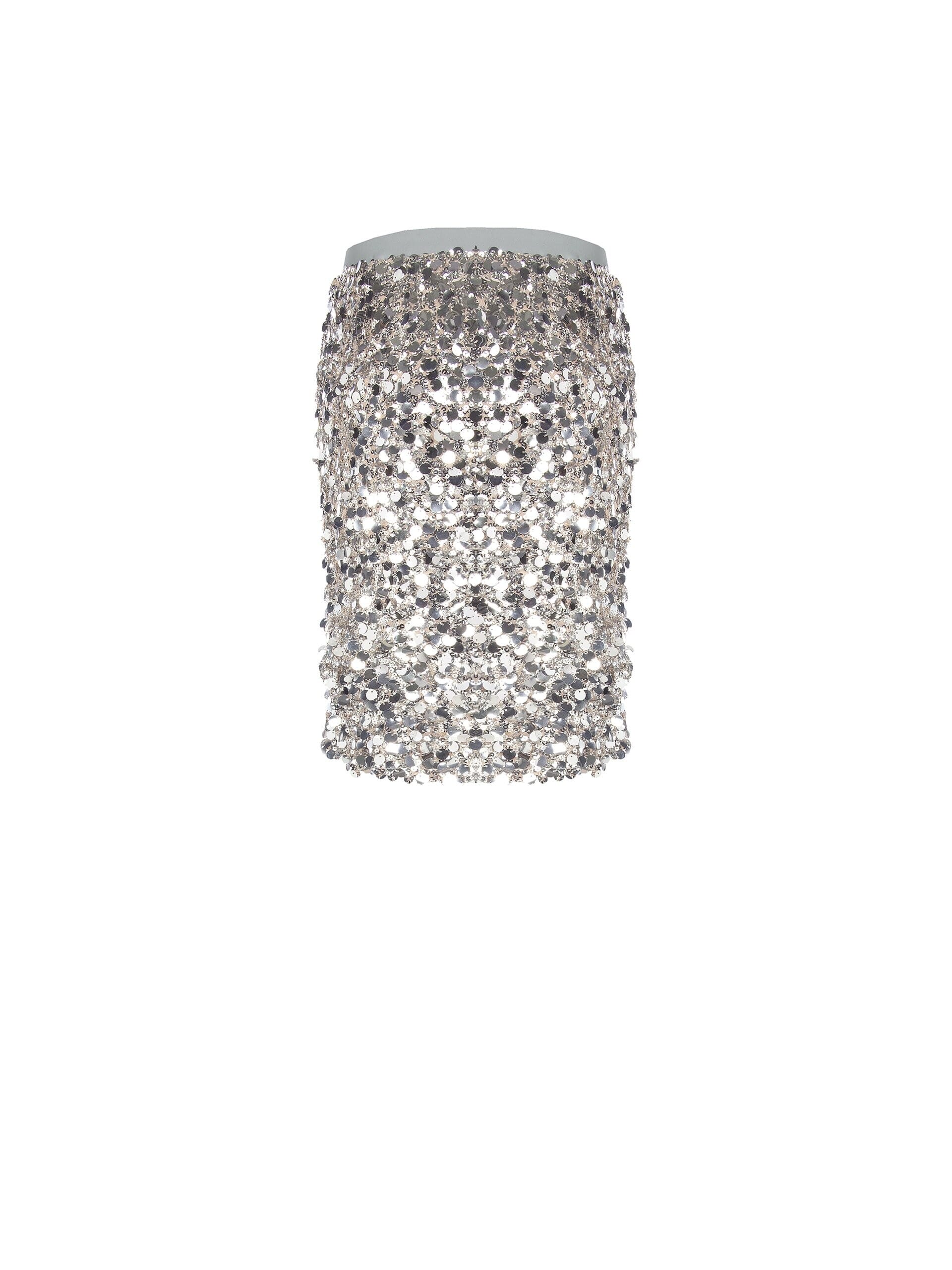 Minigonna Ricoperta Di Maxi Paillettes Rinascimento