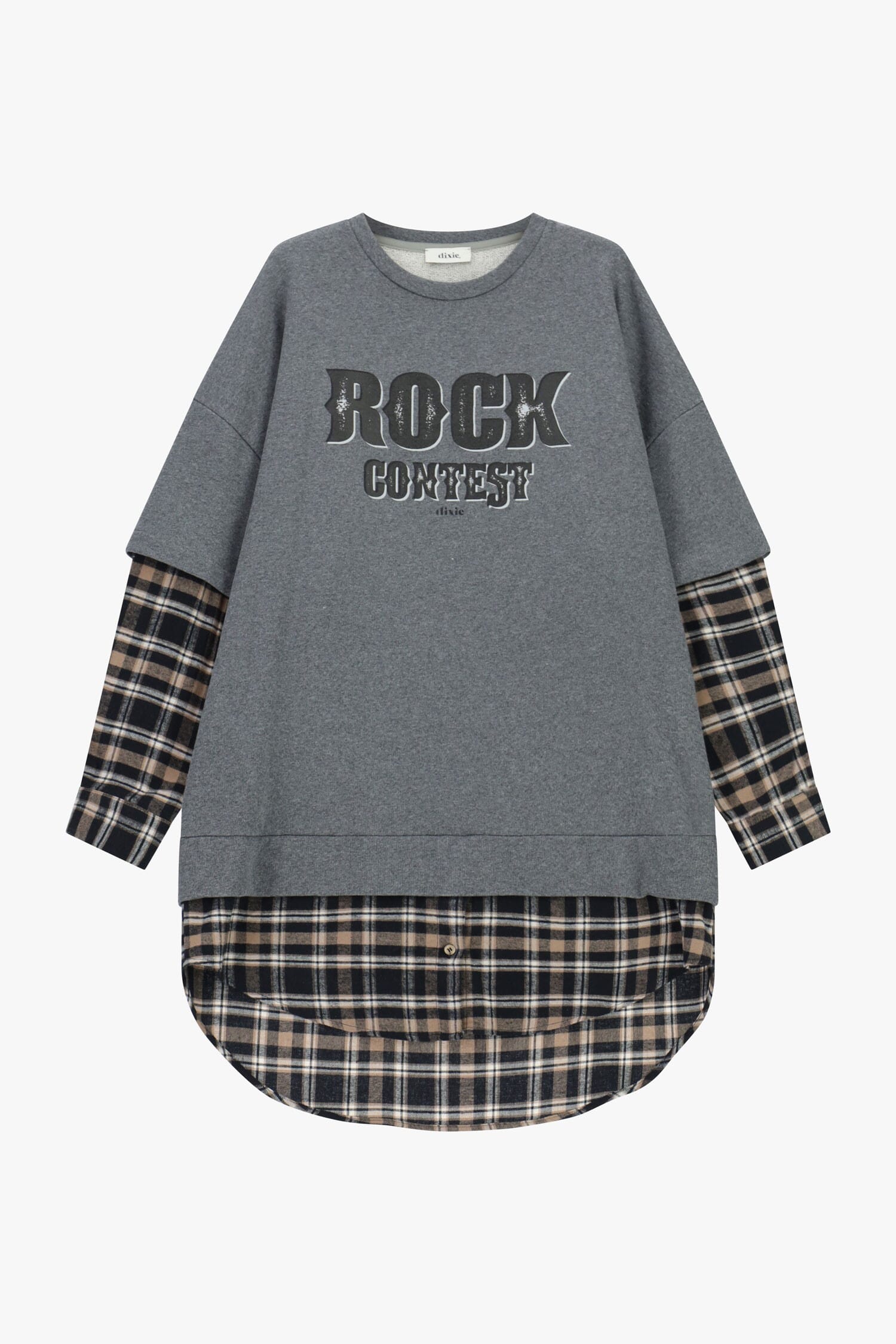 Abito Midi Stampa Frontale E Dettagli A Quadri Dixie