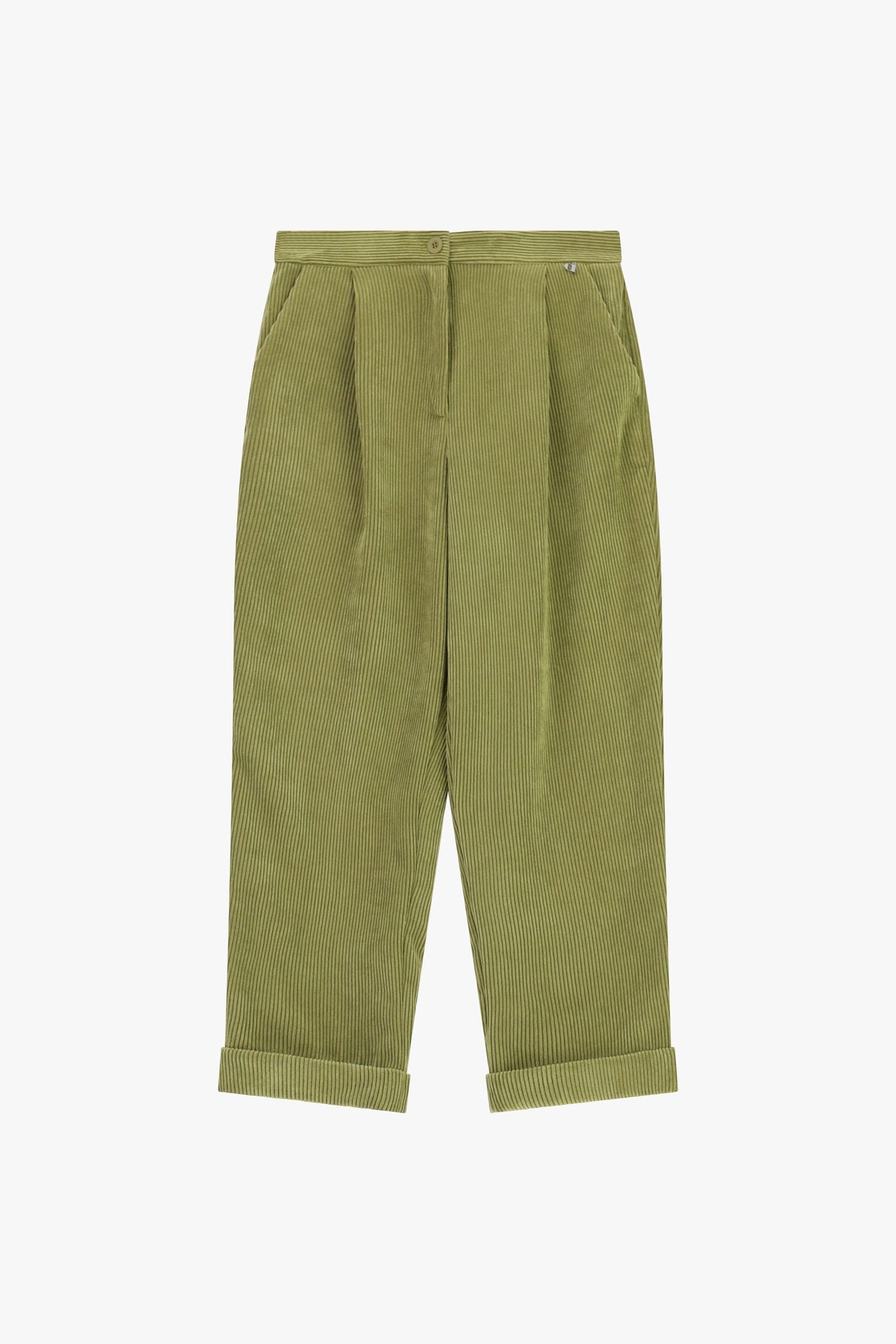 High Waisted Palace Trousers With Darts And Turn-ups Dixie