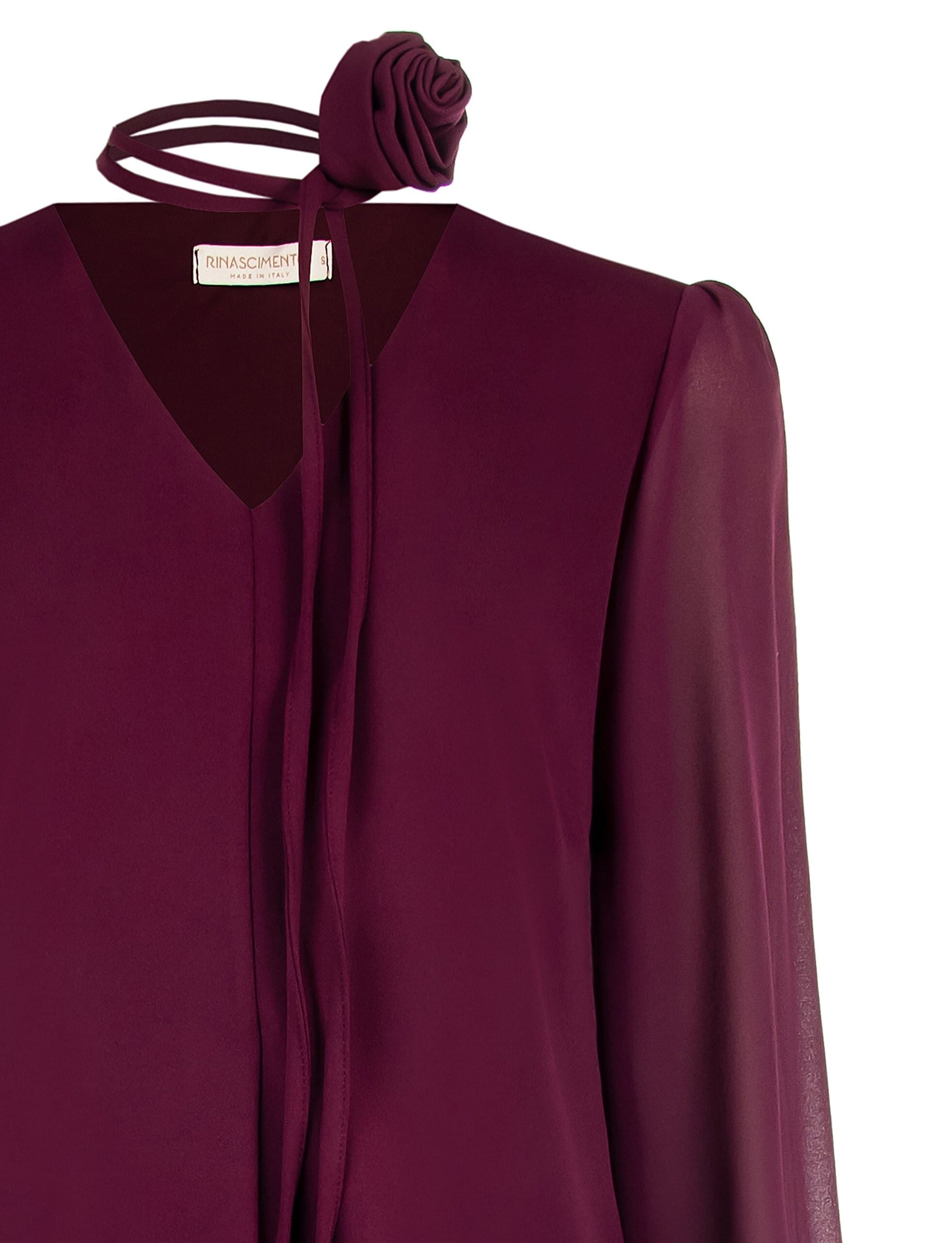 Short Scuba Crepe Trapeze Dress With Pockets And Pink Detachable Belt Rinascimento