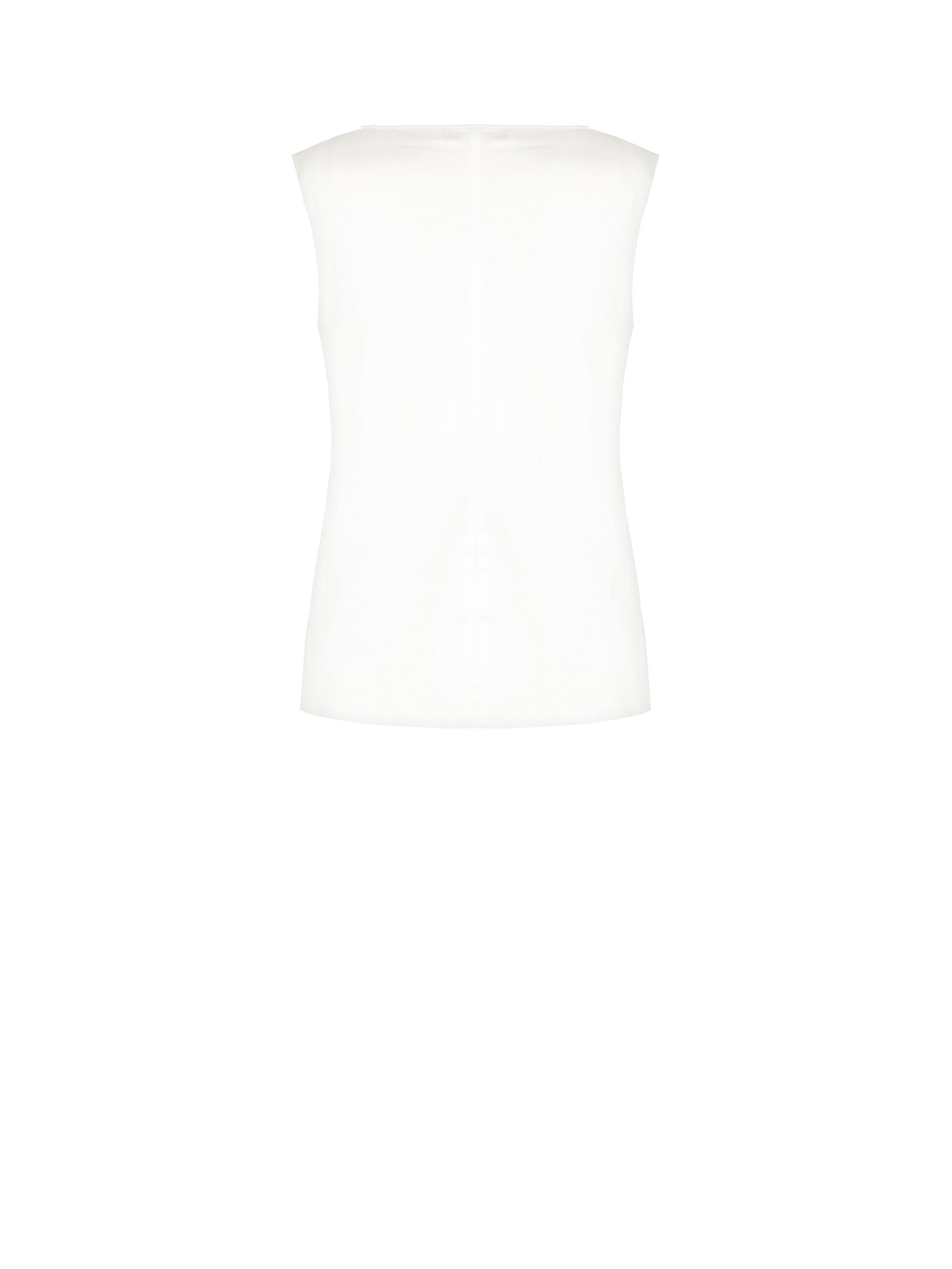 Top en satin fluide à encolure ornée d'un bijou Rinascimento