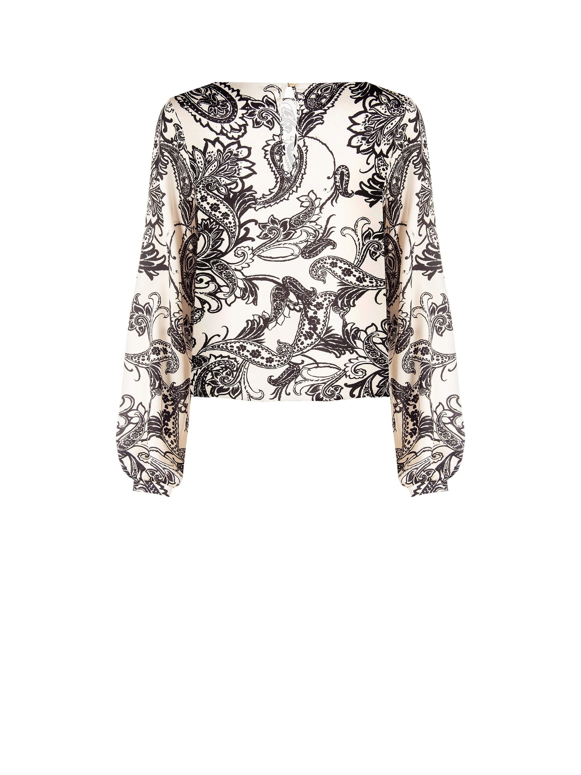 Blouse large en satin à motif baroque de la Rinascimento