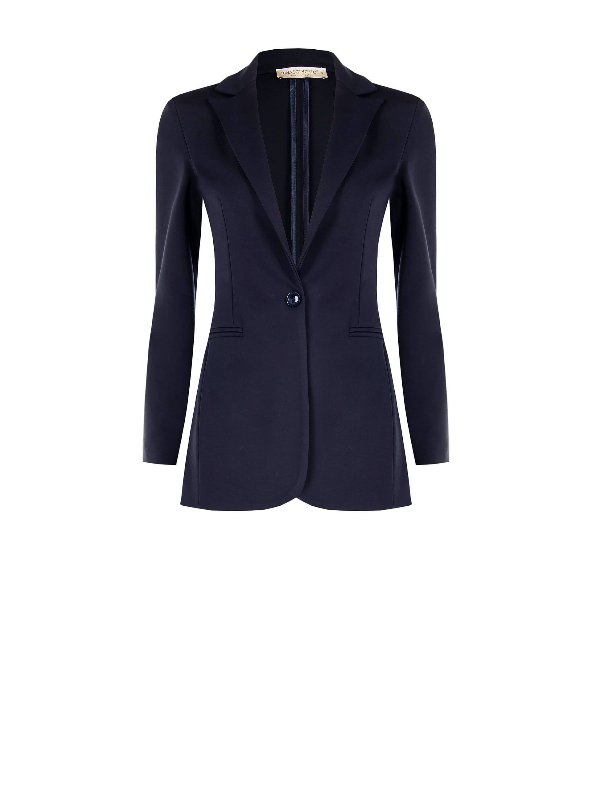 Giacca Blazer Sfiancata Lunga In Misto Viscosa Rinascimento