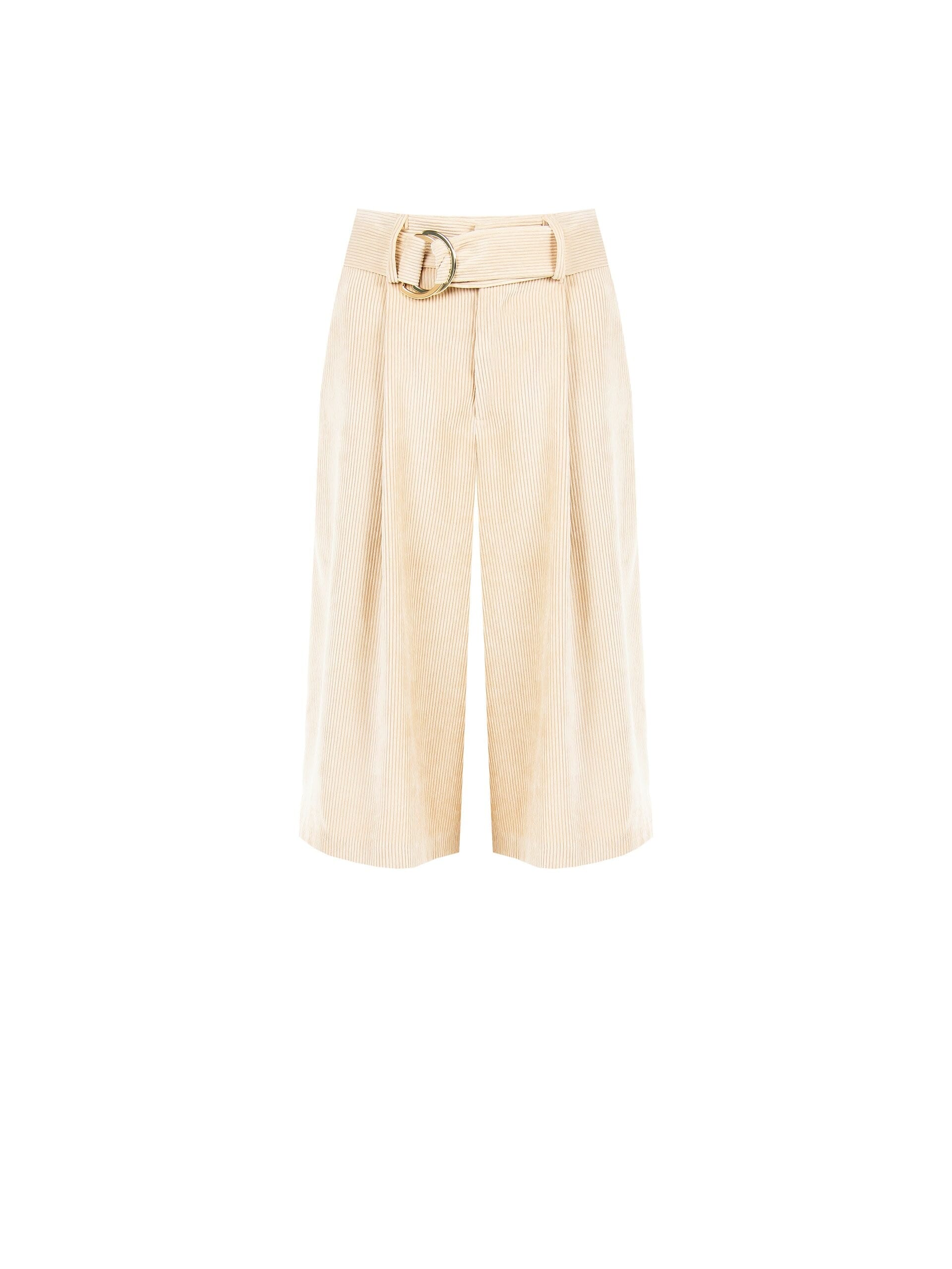 Bermuda Larghi Con Pinces In Velluto A Coste Rinascimento