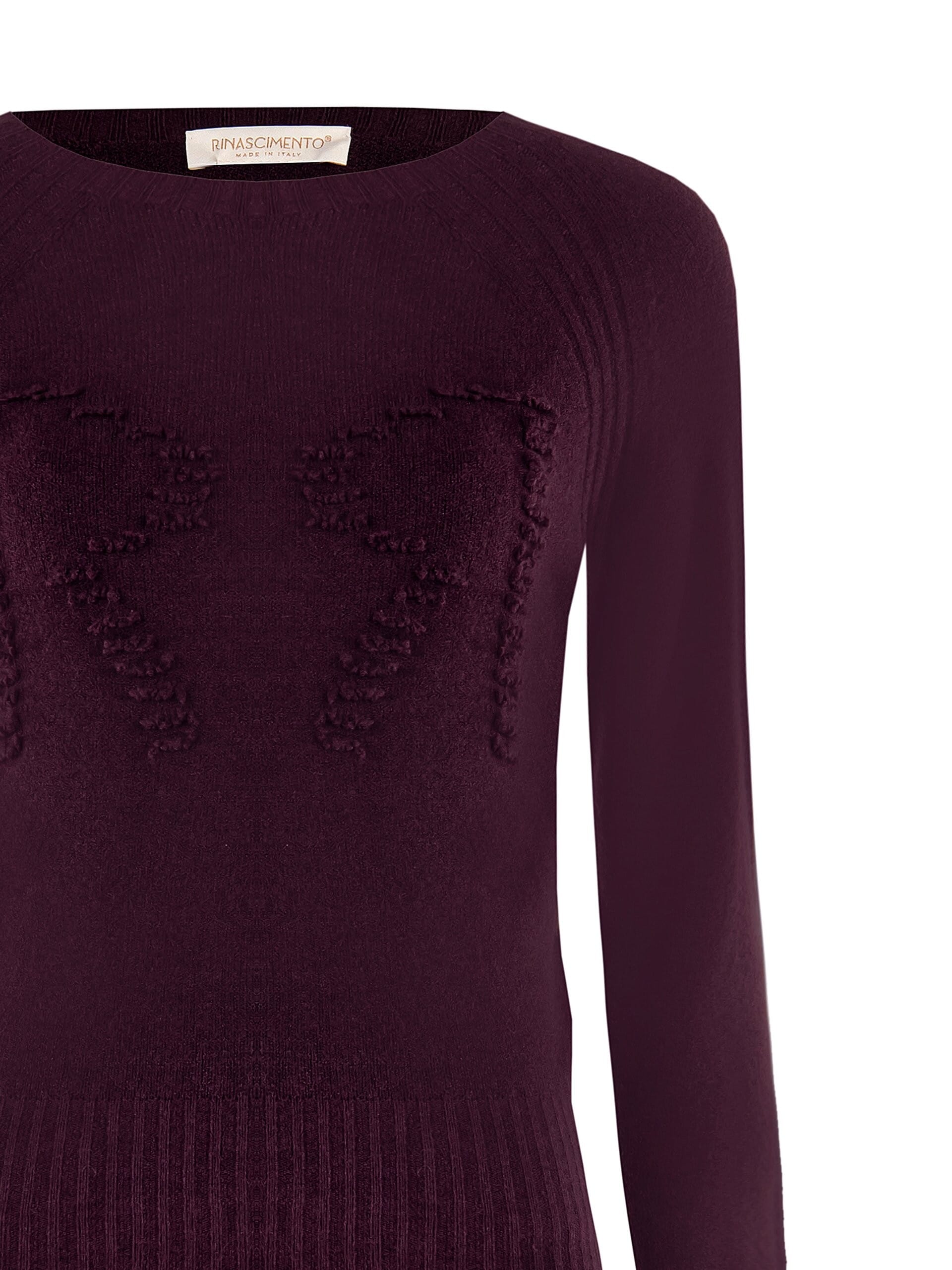 Pull large à col ras du cou avec logo Maxi RR embossé Rinascimento