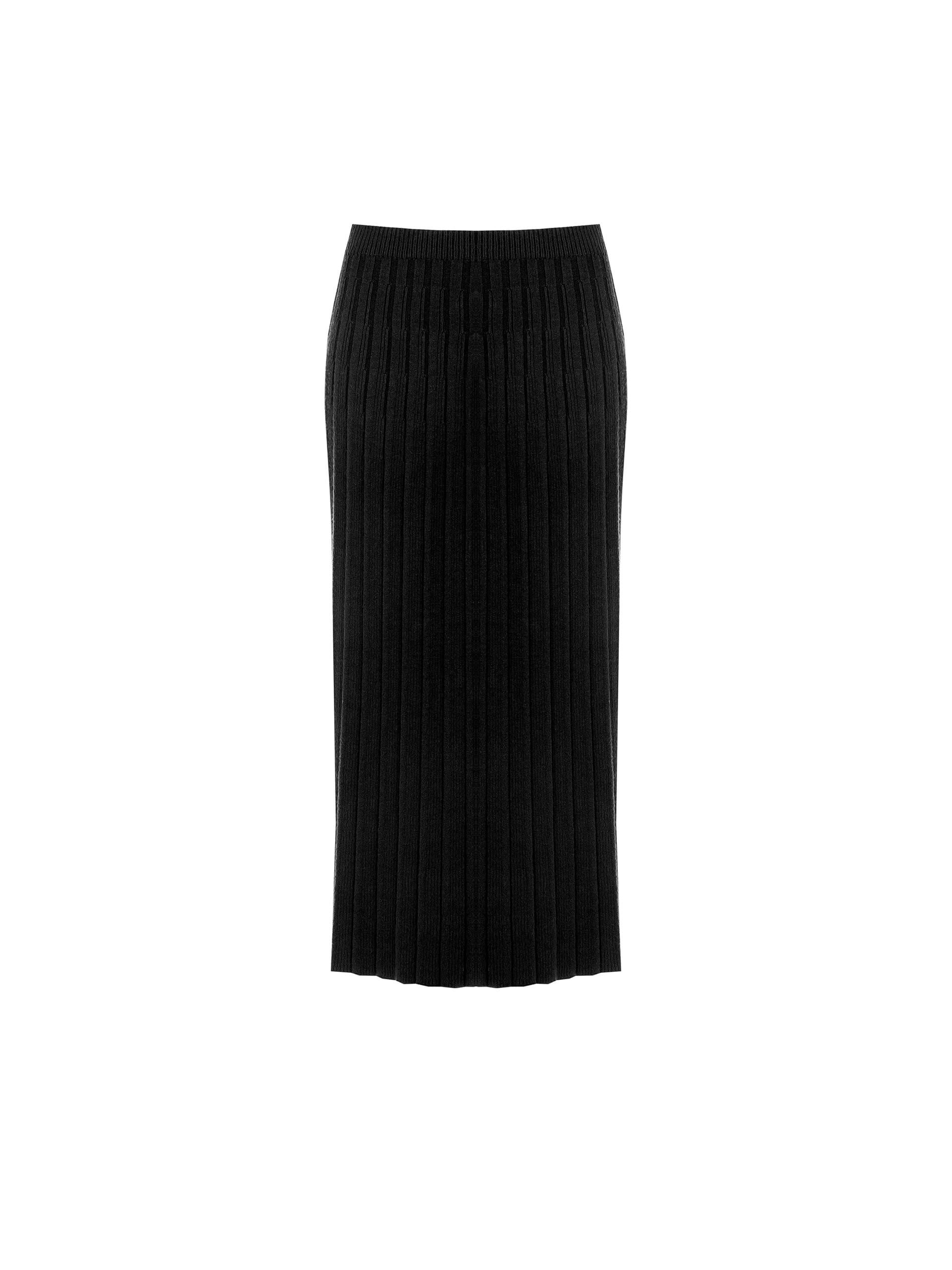 Rinascimento Long Pleated Knit Skirt