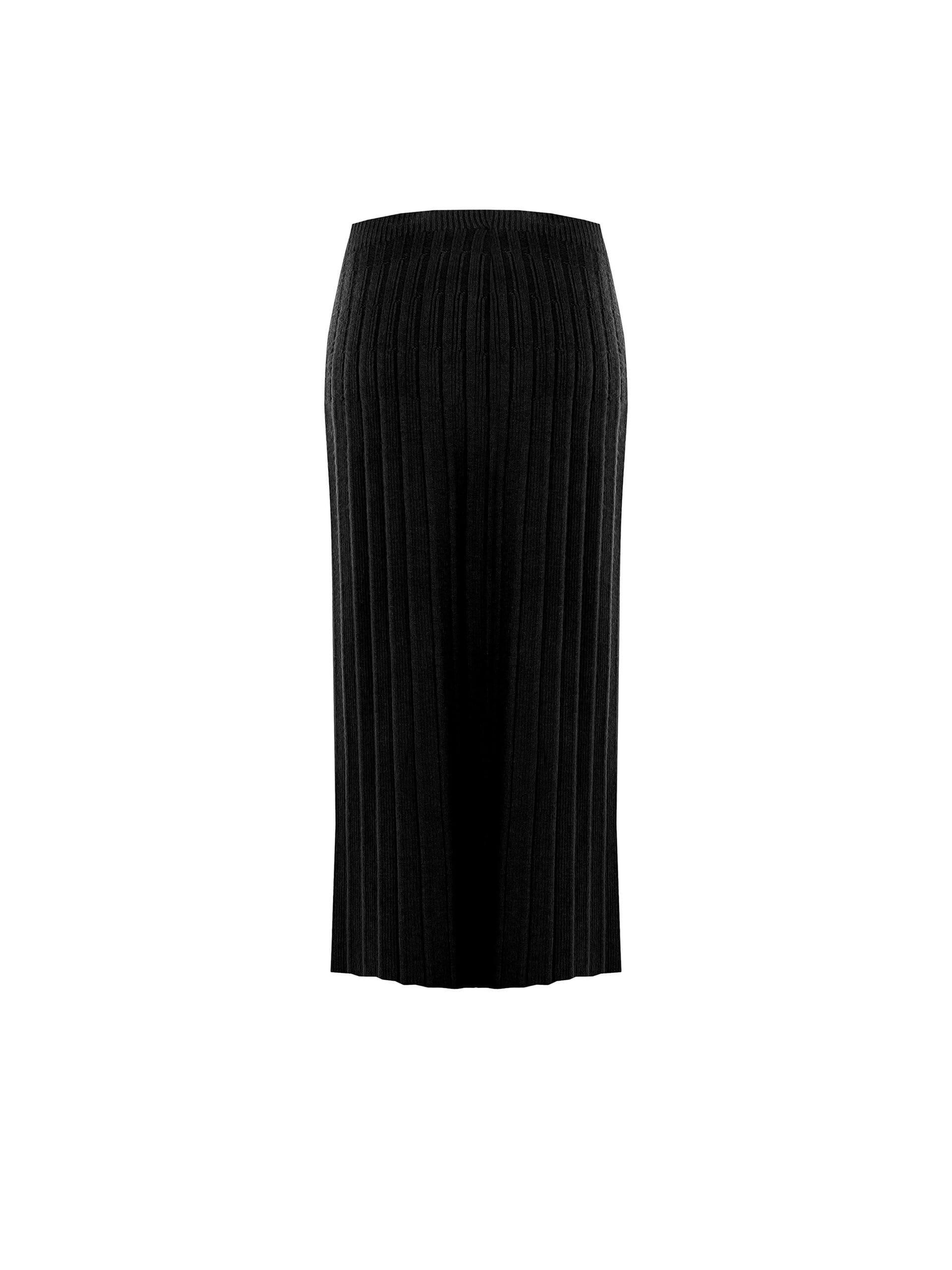 Rinascimento Long Pleated Knit Skirt