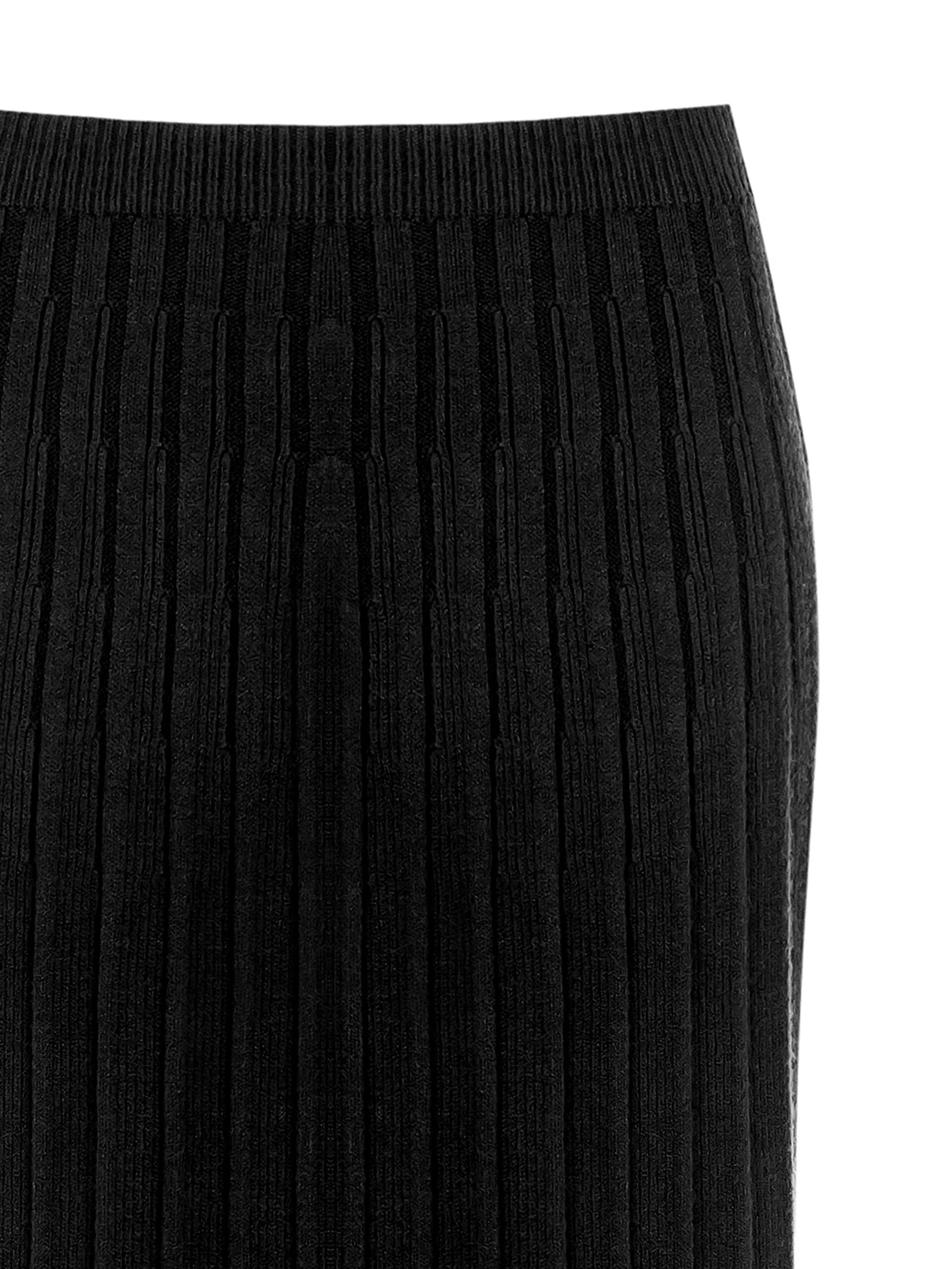 Rinascimento Long Pleated Knit Skirt