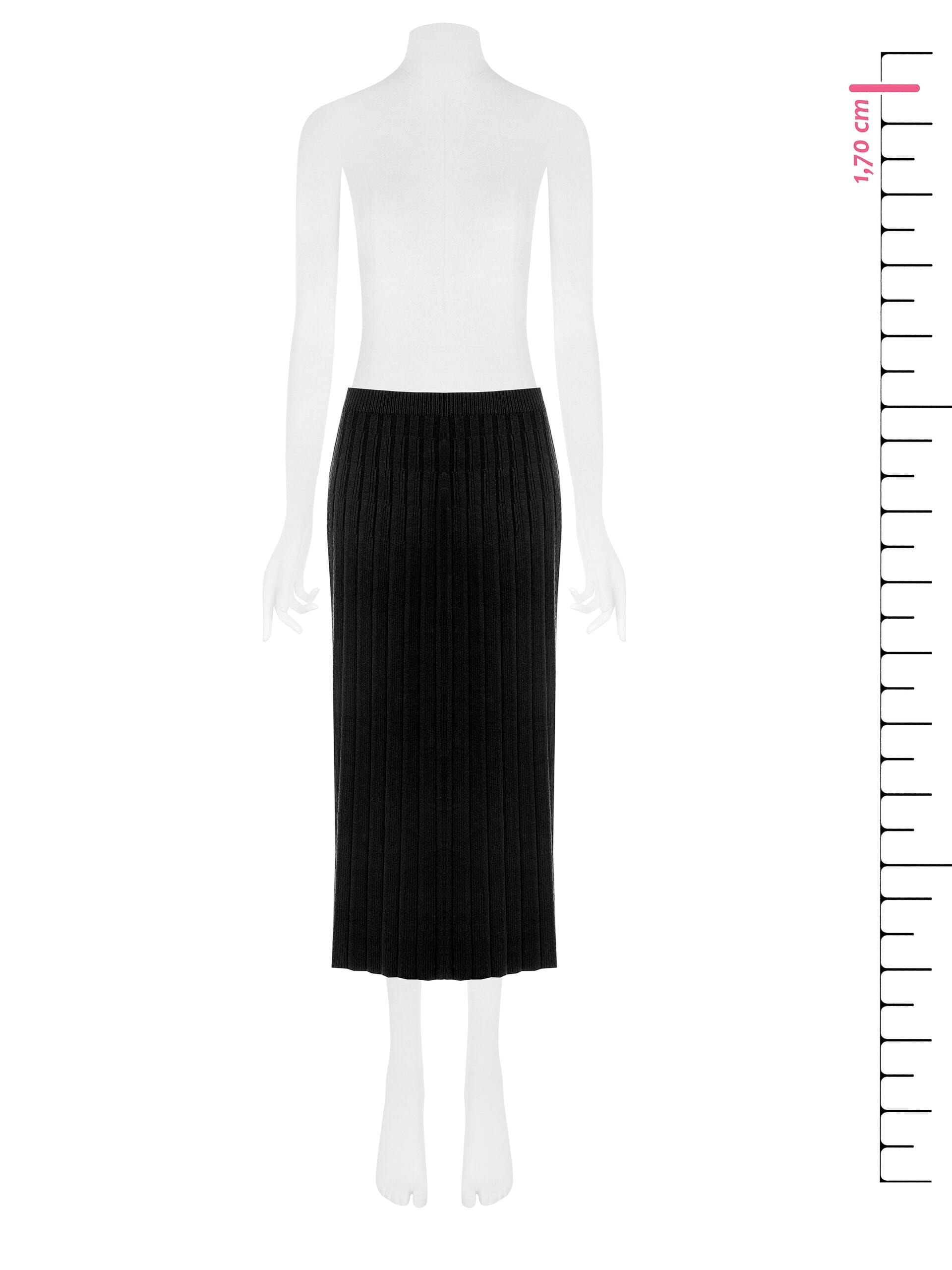 Rinascimento Long Pleated Knit Skirt