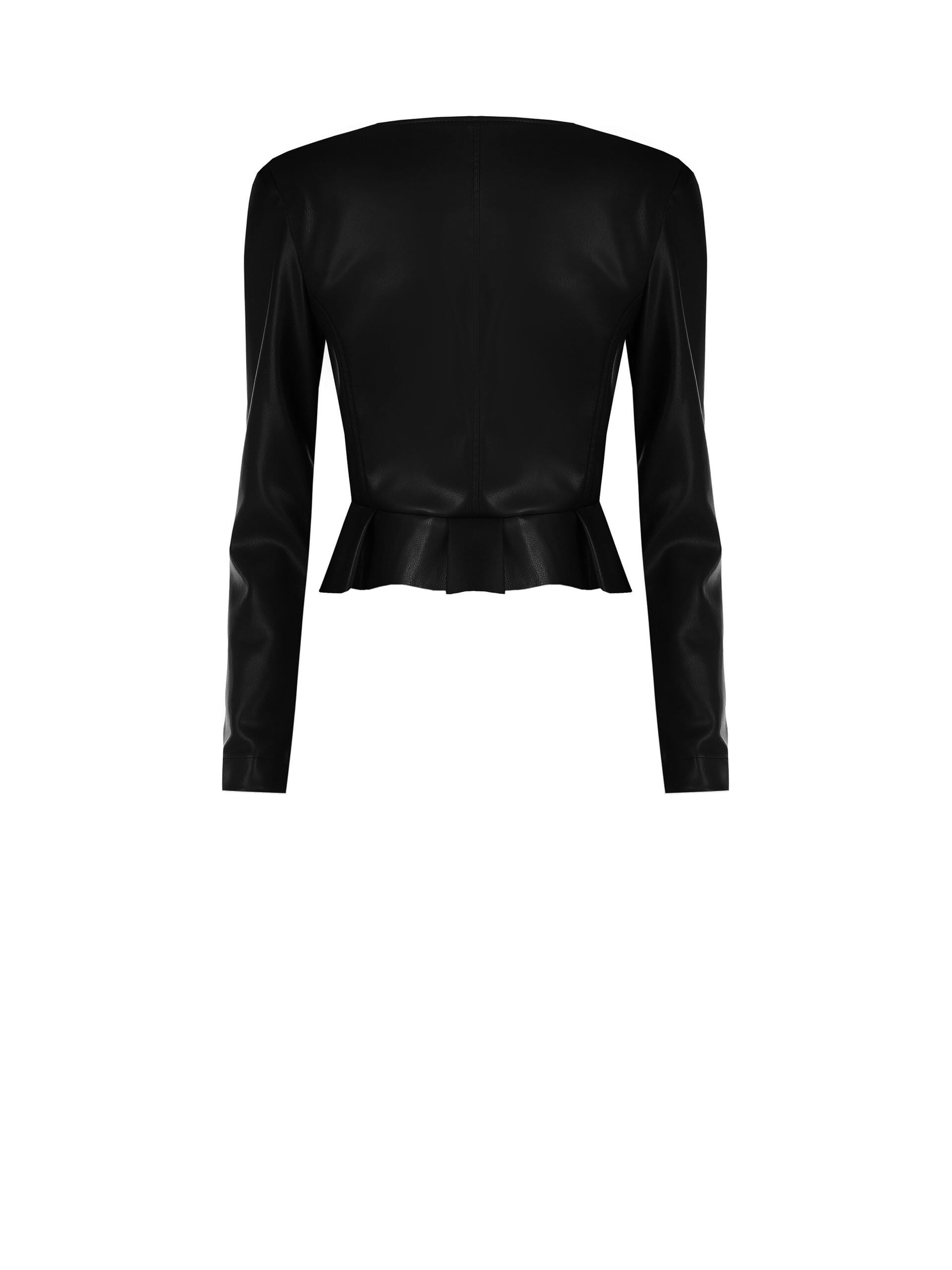 Giubbotto In Similpelle Con Spalline E Ruches Rinascimento