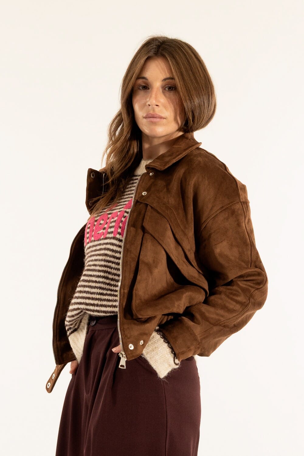 Chiodo Suede Pockets Kontatto