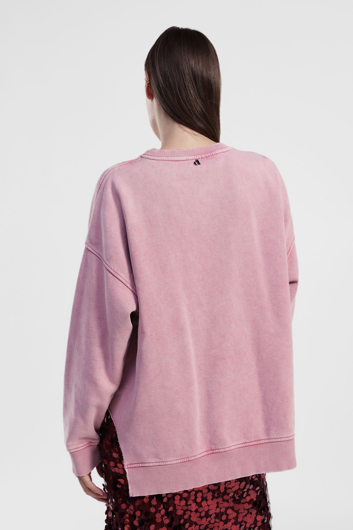 Felpa Girocollo Stampa Soho London Effetto Slavato Dixie