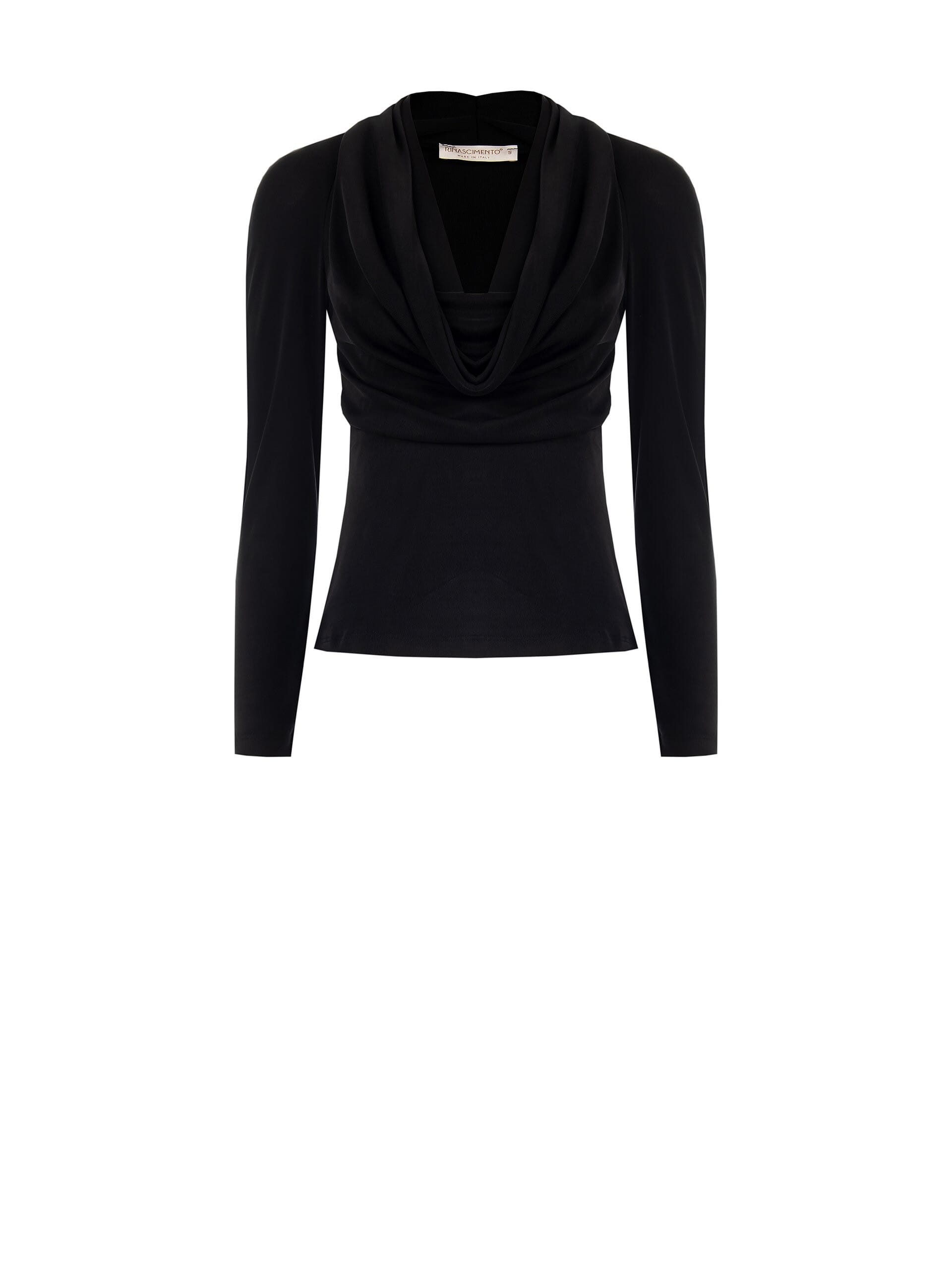 Top Aderente In Misto Viscosa Con Scollo Drappeggiato Rinascimento