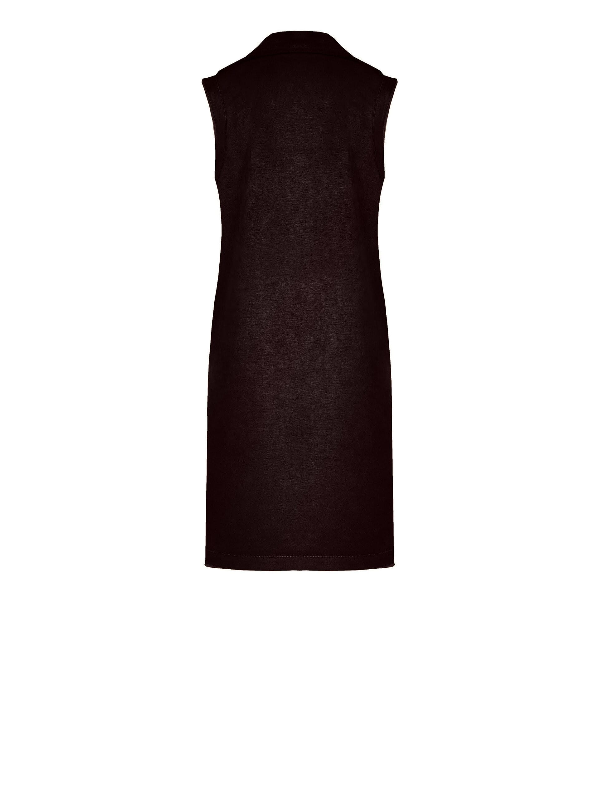 Rinascimento Manteau long sans manches et en daim avec fourrure synthétique réversible