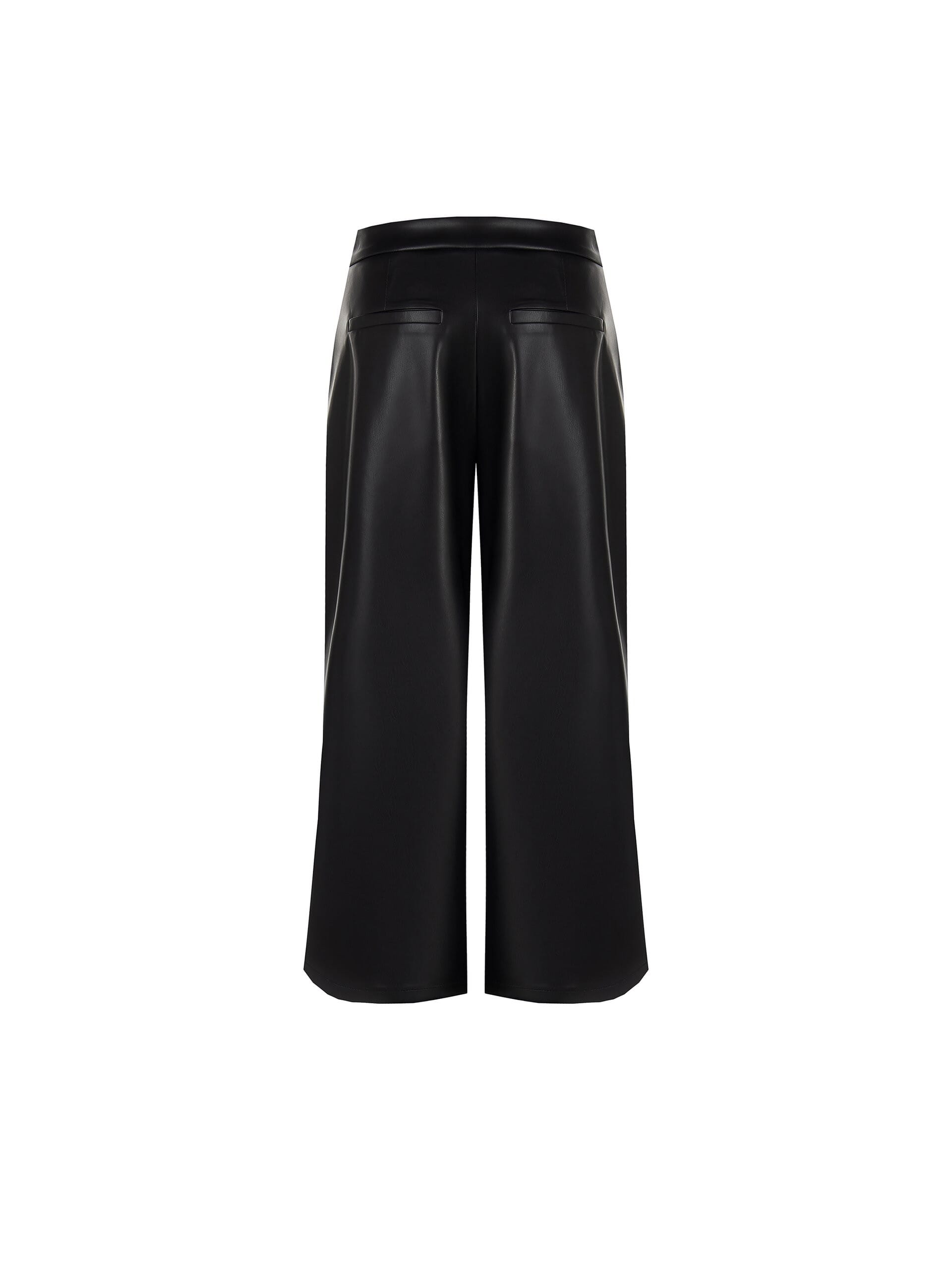 Pantalon court en simili-cuir avec poches Rinascimento