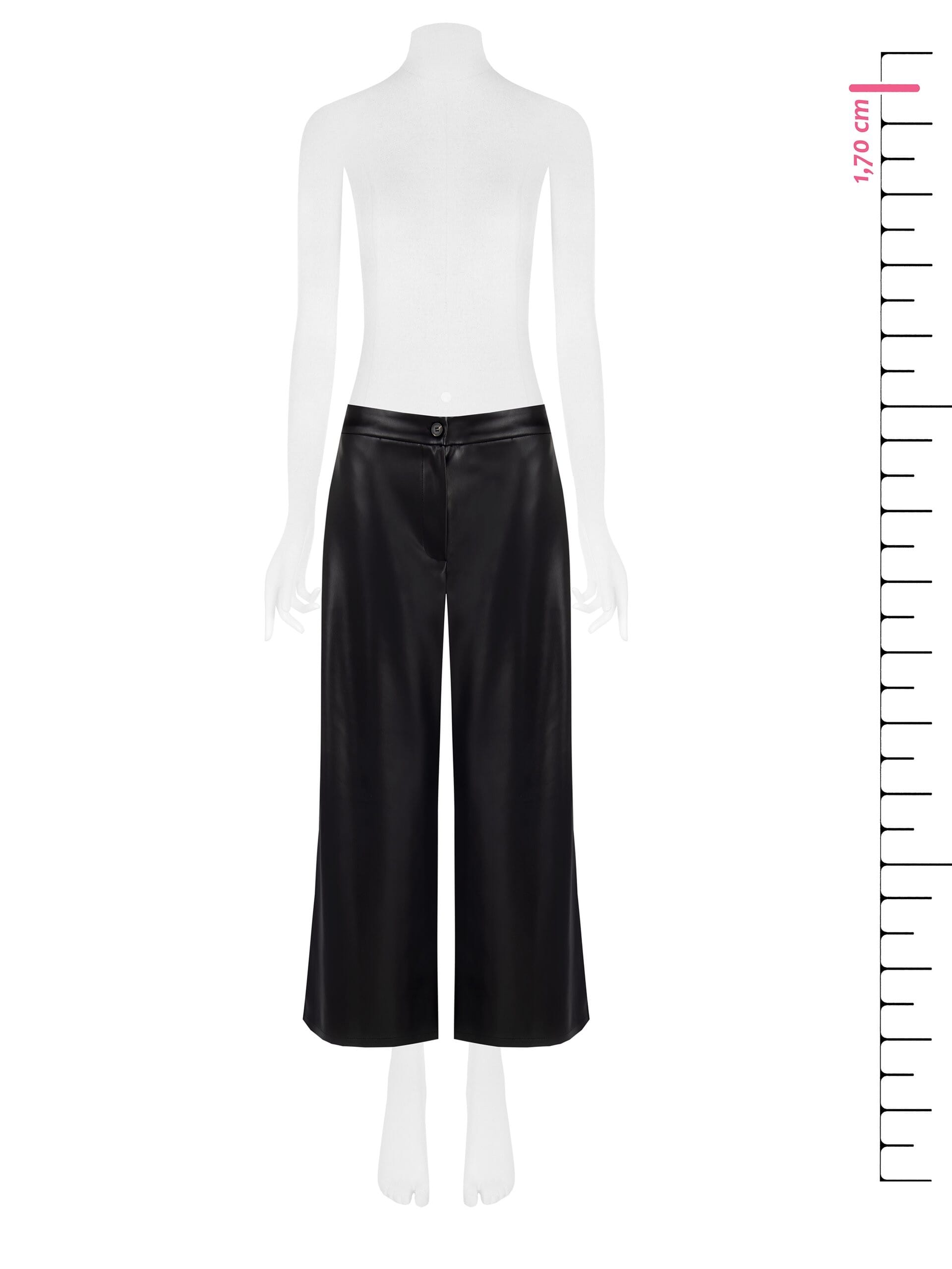 Pantalon court en simili-cuir avec poches Rinascimento