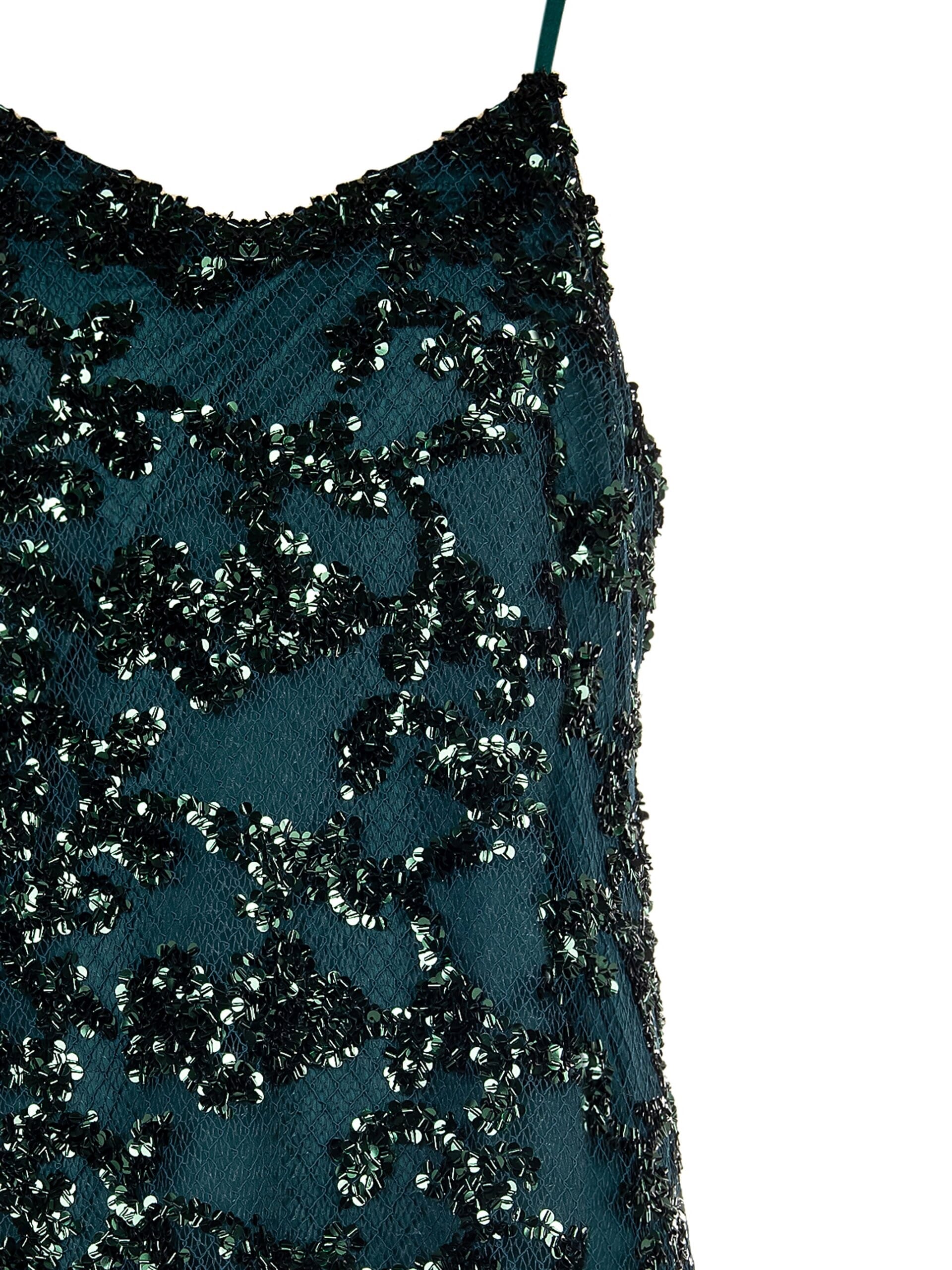 Rinascimento - Top long plissé en tulle et paillettes