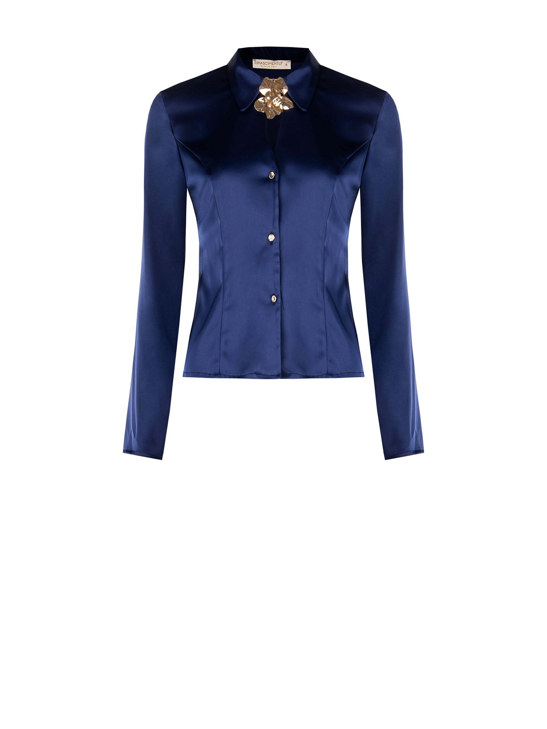 Chemise courte en satin avec collier assorti Rinascimento