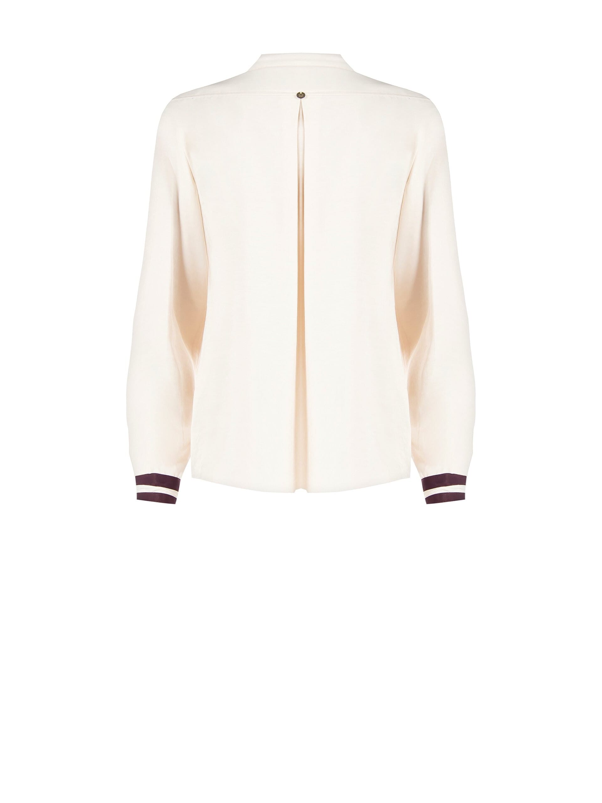 Camicia Fluida In Misto Viscosa Leggermente Stropicciata Con Scollo A V Rinascimento