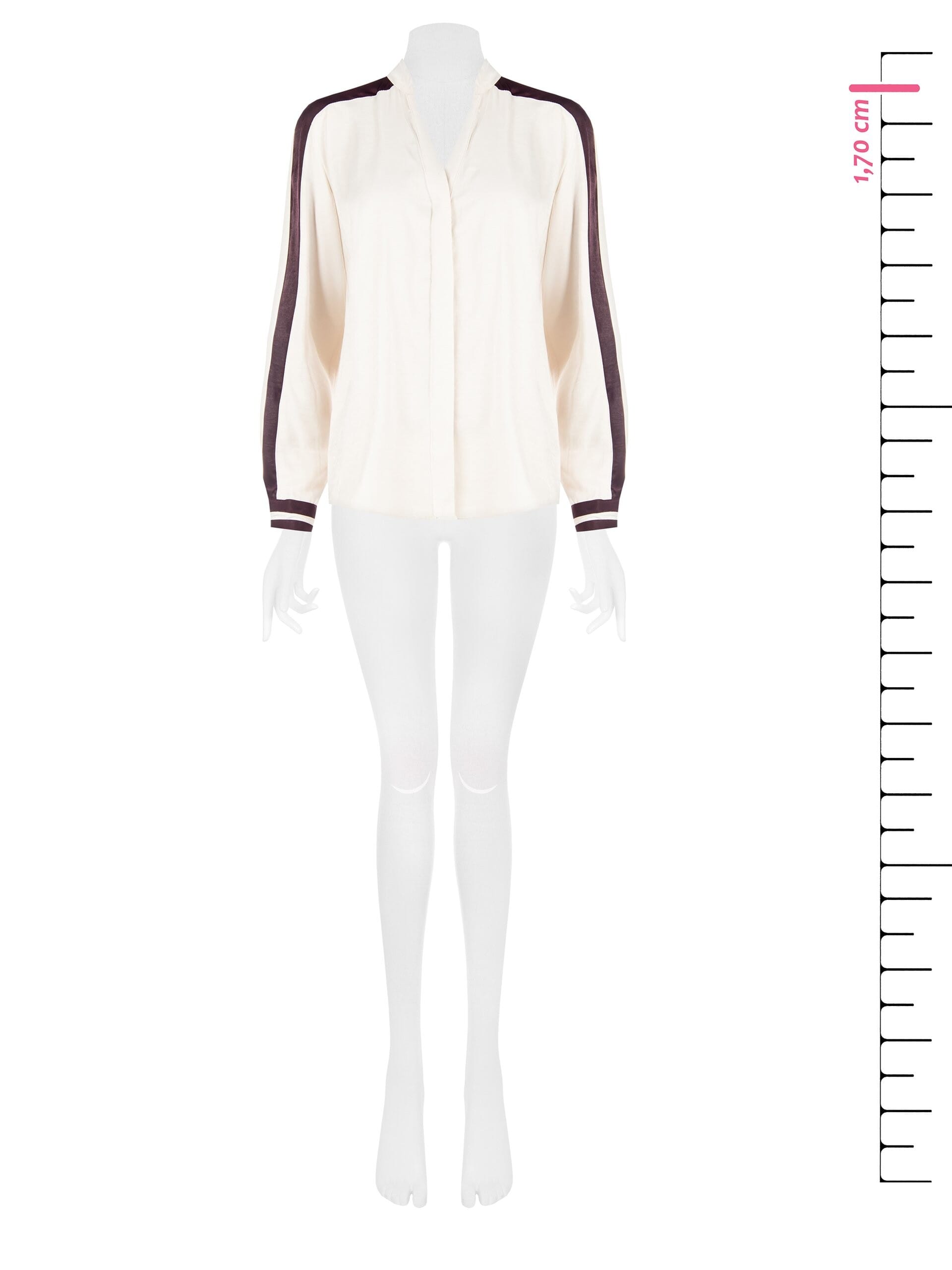 Camicia Fluida In Misto Viscosa Leggermente Stropicciata Con Scollo A V Rinascimento