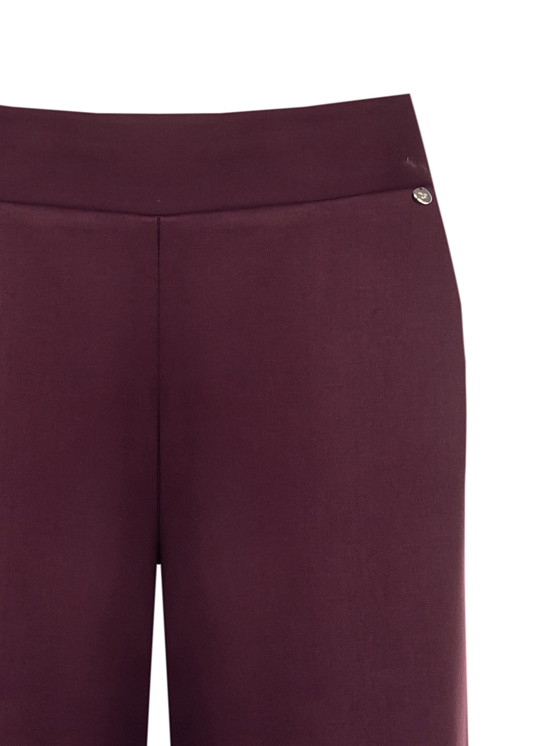 Pantaloni Palazzo In Tessuto Bi-Stretch Con Banda Laterale Ed Elastico Dietro Rinascimento