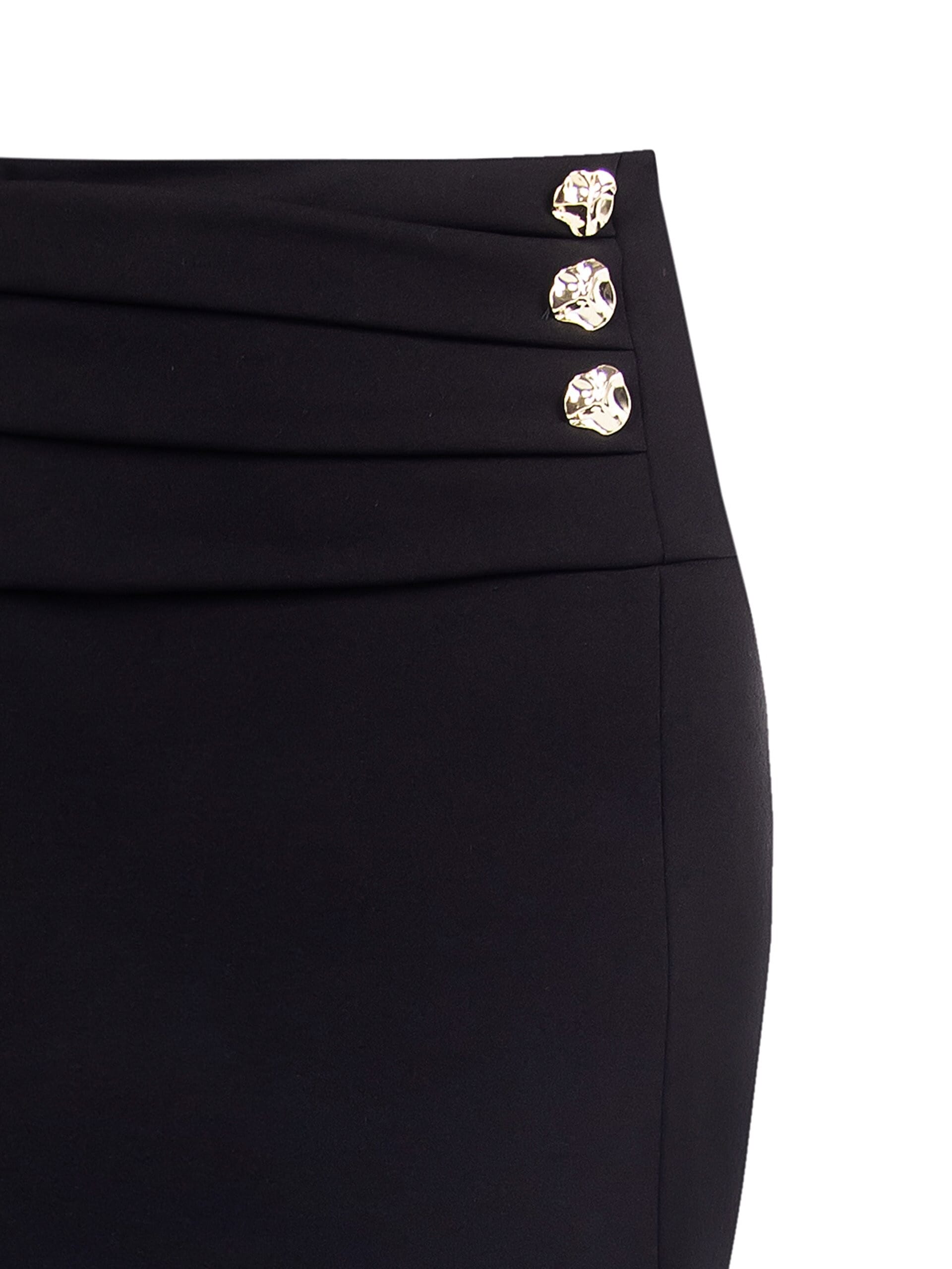 Gonna A Tubino In Scuba Crepe Con Vita Arricciata E Spacco Rinascimento