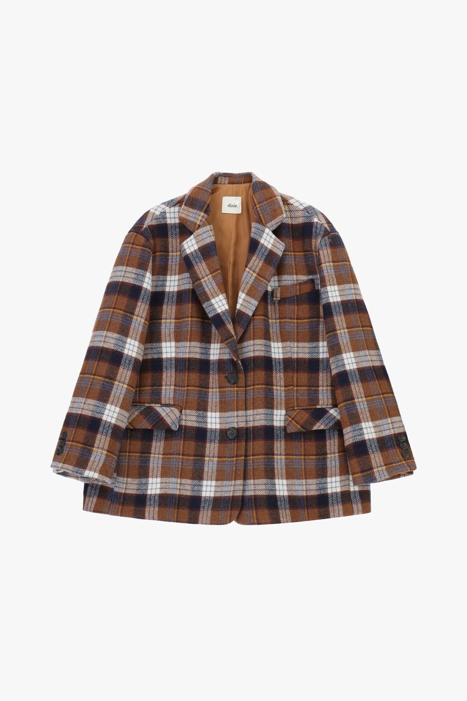 Blazer A Quadri Con Tasche Frontali E Bottoni Dixie