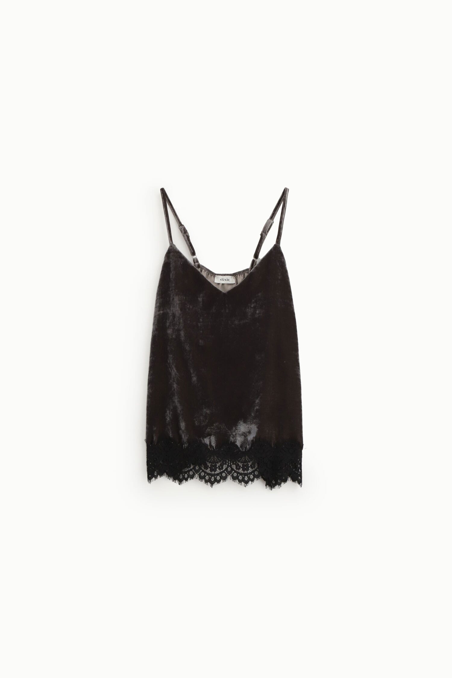 Top Spalline Sottili Rifinitura In Pizzo Dixie