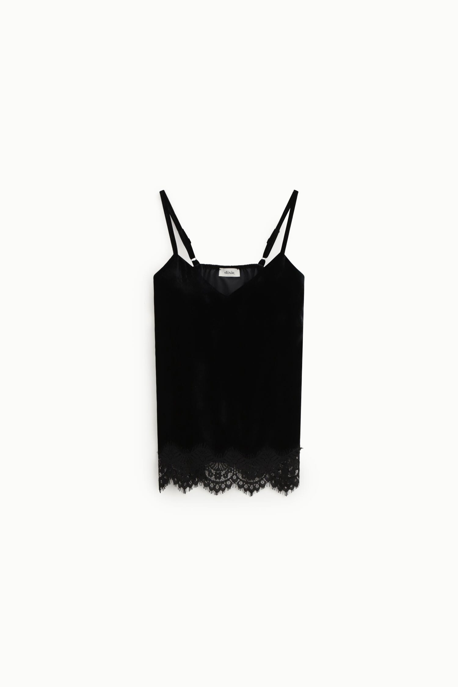 Top Spalline Sottili Rifinitura In Pizzo Dixie