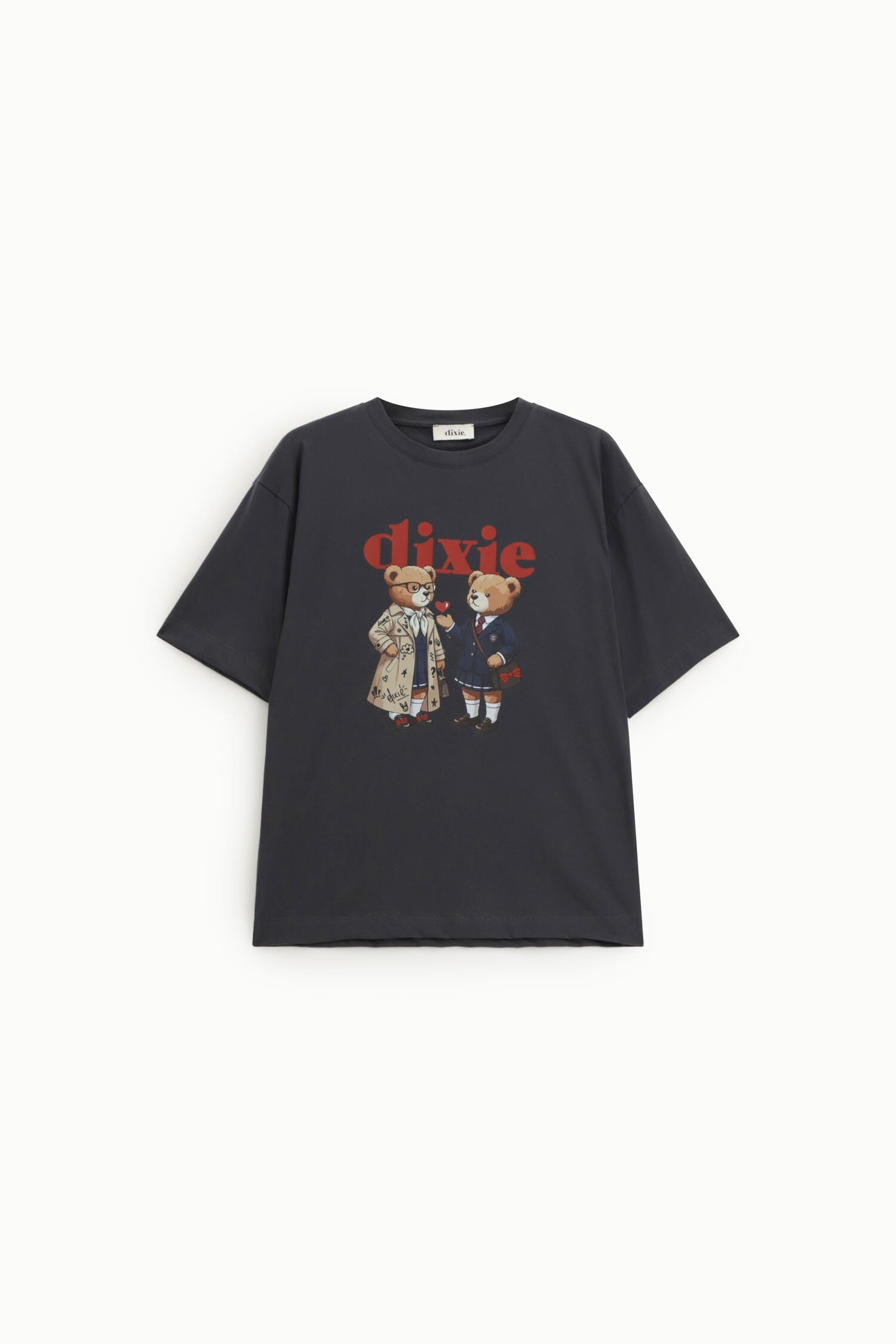 T-Shirt Manica Corta Stampa Orsetti E Logo Dixie