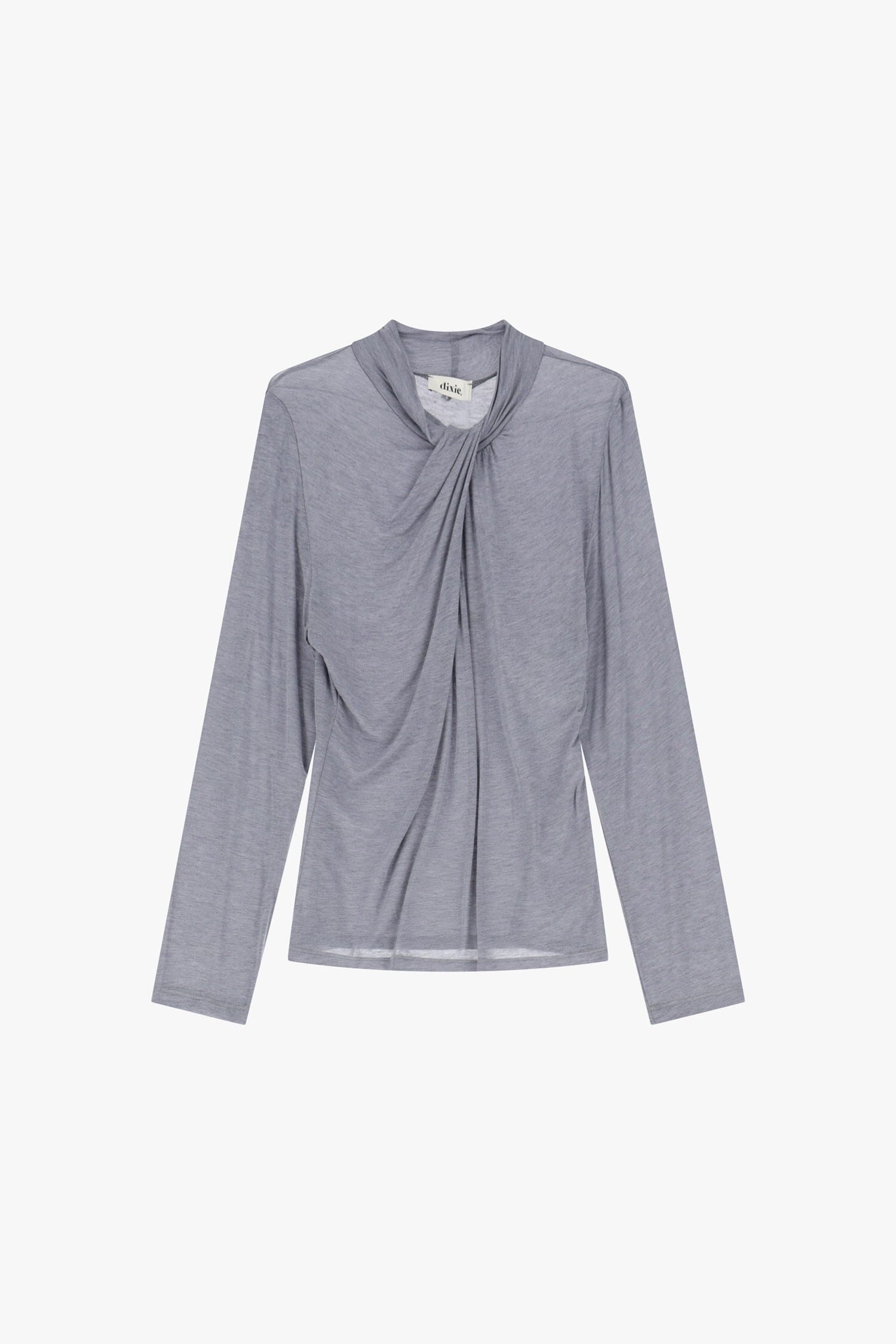 Dixie - Pull drapé à col montant