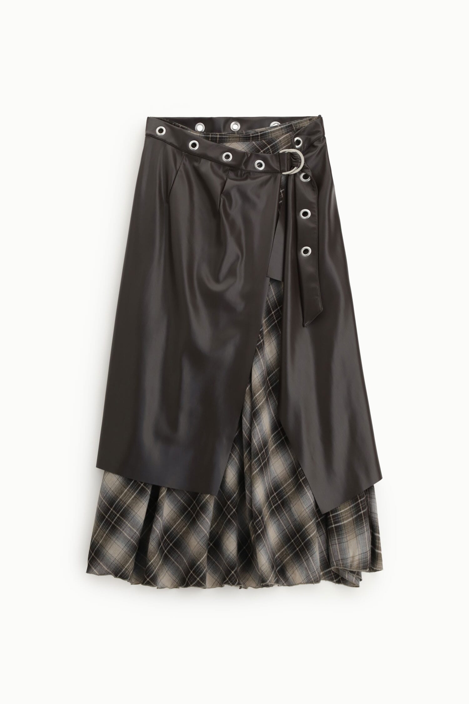 Gonna Midi Asimmetrica Con Inserti A Quadri Dixie