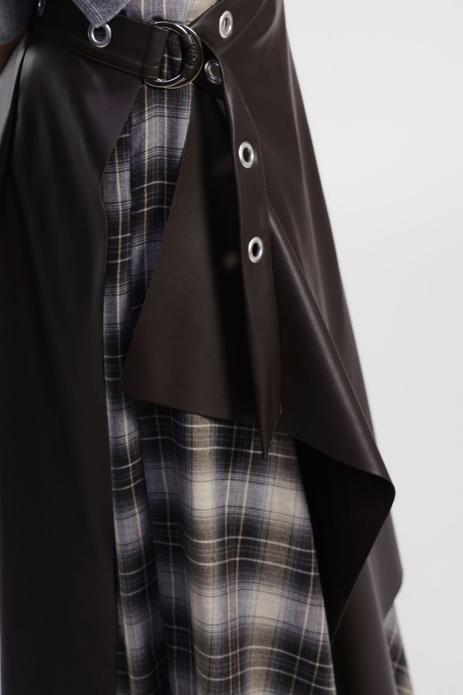 Gonna Midi Asimmetrica Con Inserti A Quadri Dixie