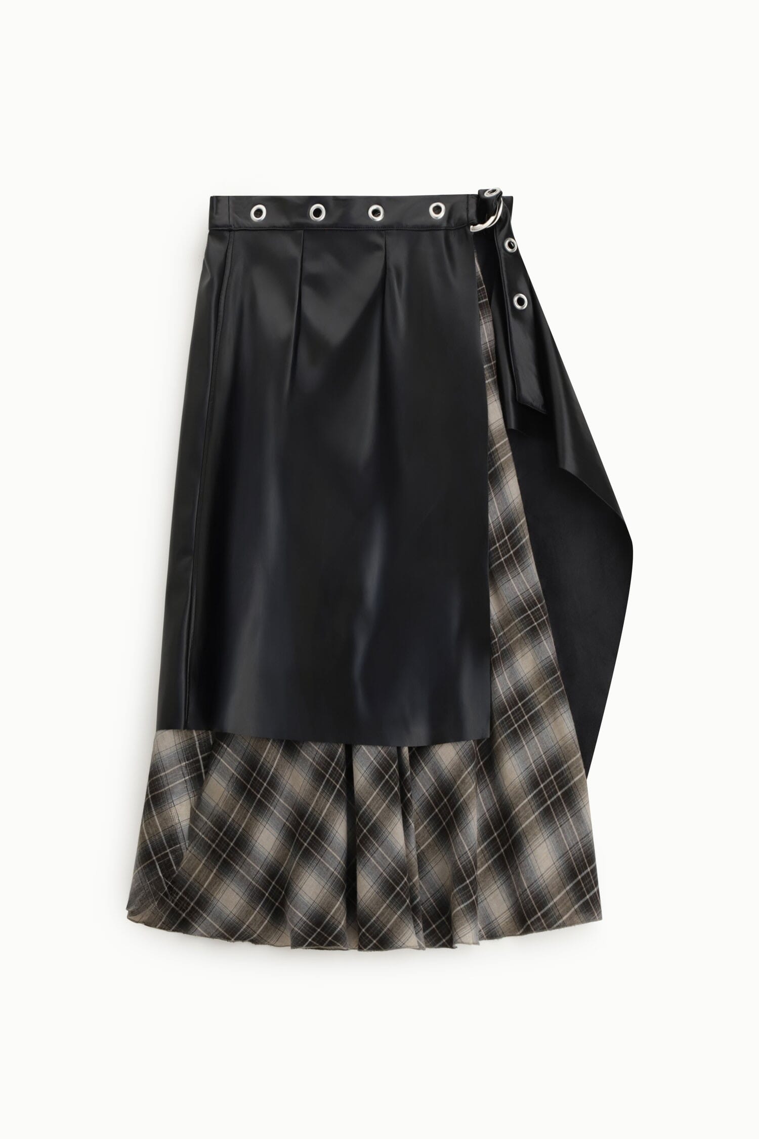 Gonna Midi Asimmetrica Con Inserti A Quadri Dixie