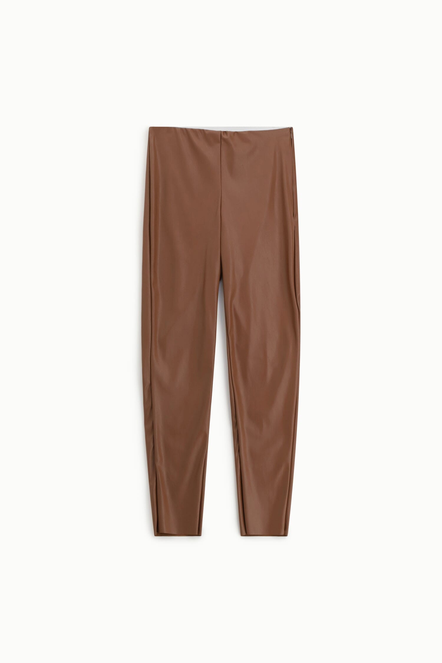 Pantalon Skinny Taille Haute Cuir Effet Dixie