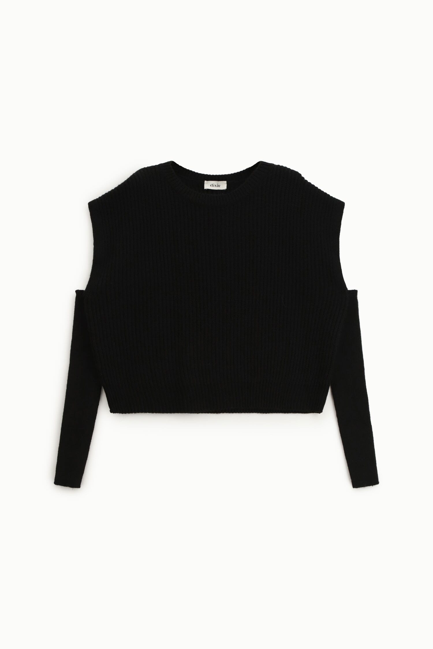 Crew Neck Sweater With Cut-Out Sleeves Dixie