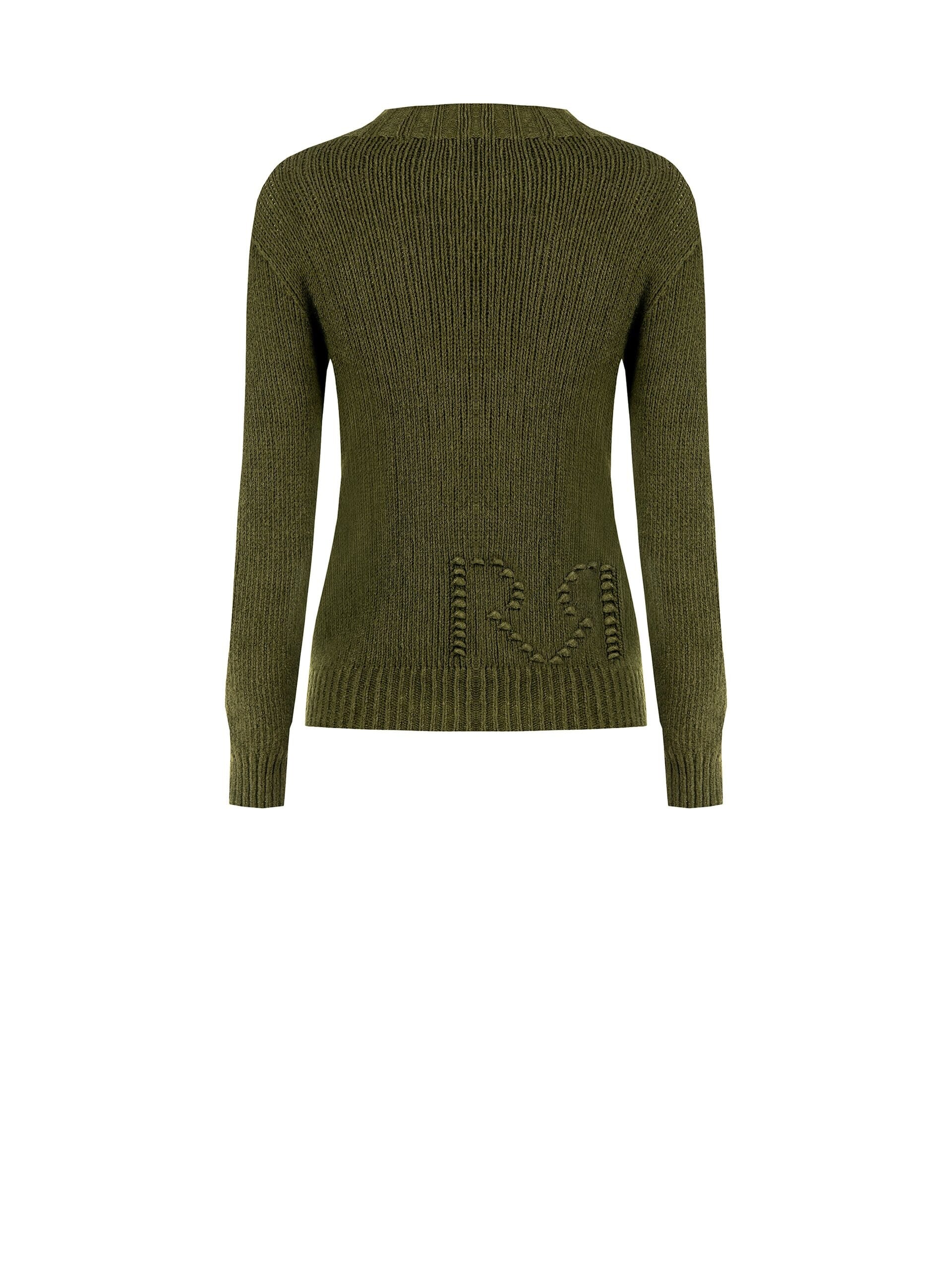 Pull à col roulé avec logo RR embossé Rinascimento