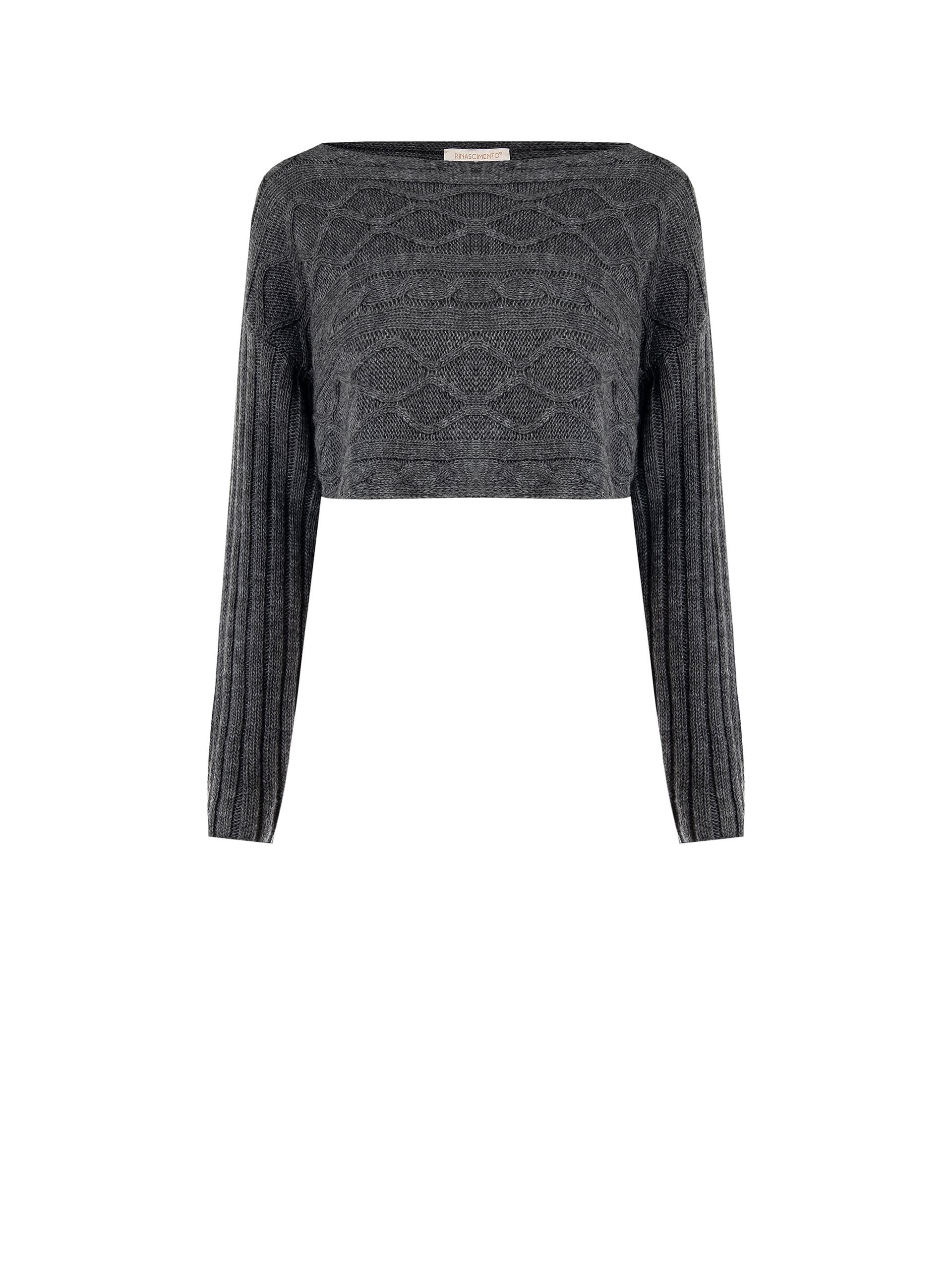 Maglione Corto A Maglia Intrecciata Orizzontalmente Rinascimento