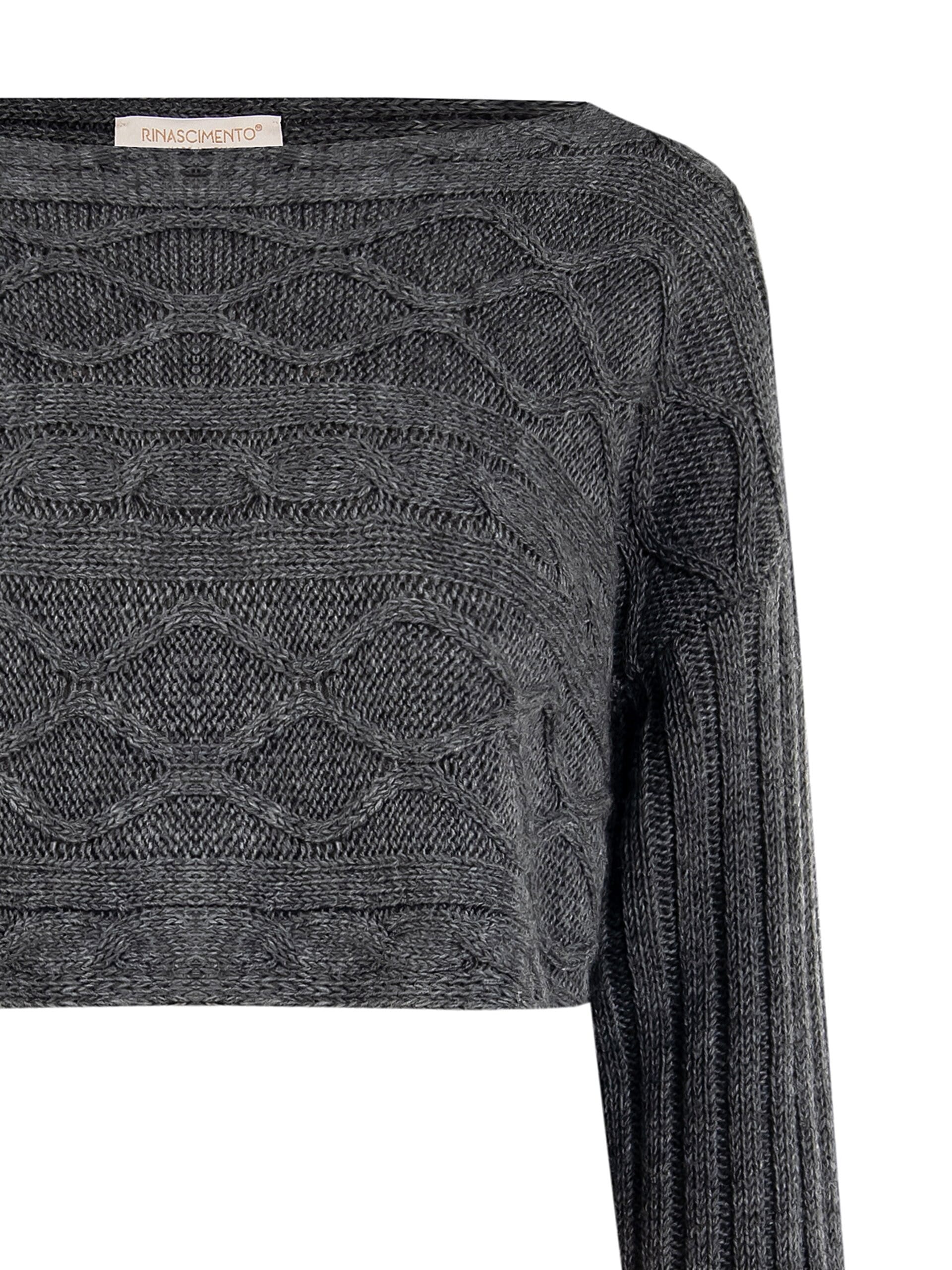 Maglione Corto A Maglia Intrecciata Orizzontalmente Rinascimento