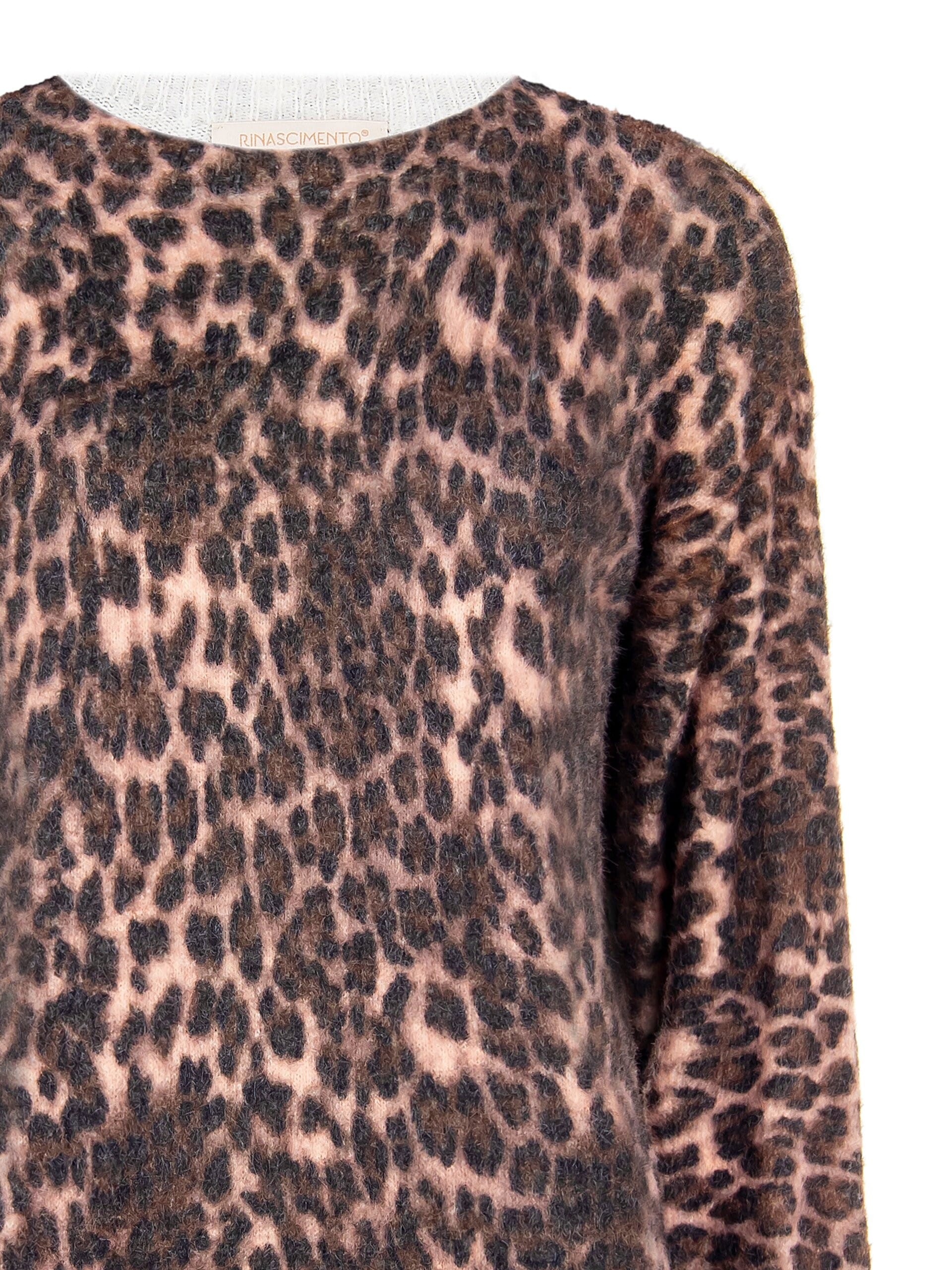Rinascimento Long Furry Spotted Sweater
