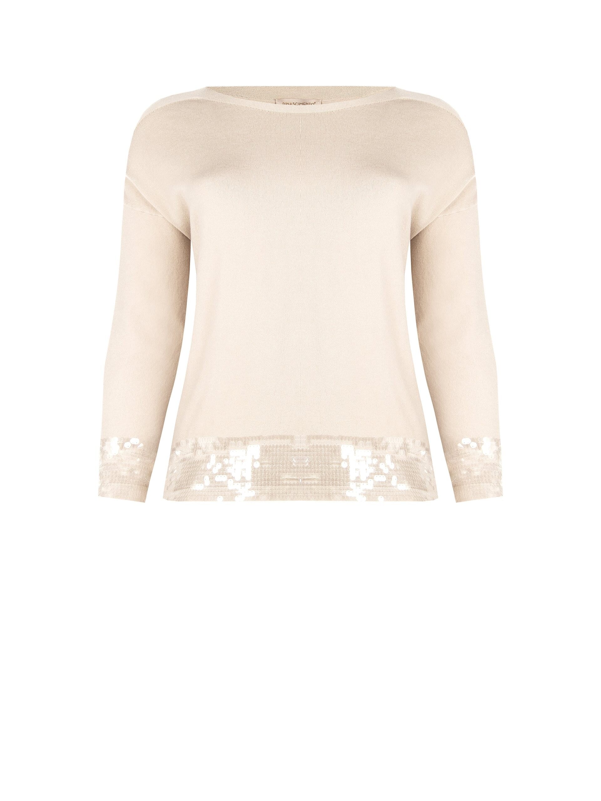 Pull large Curvy avec fond couvert de paillettes Rinascimento Curvy