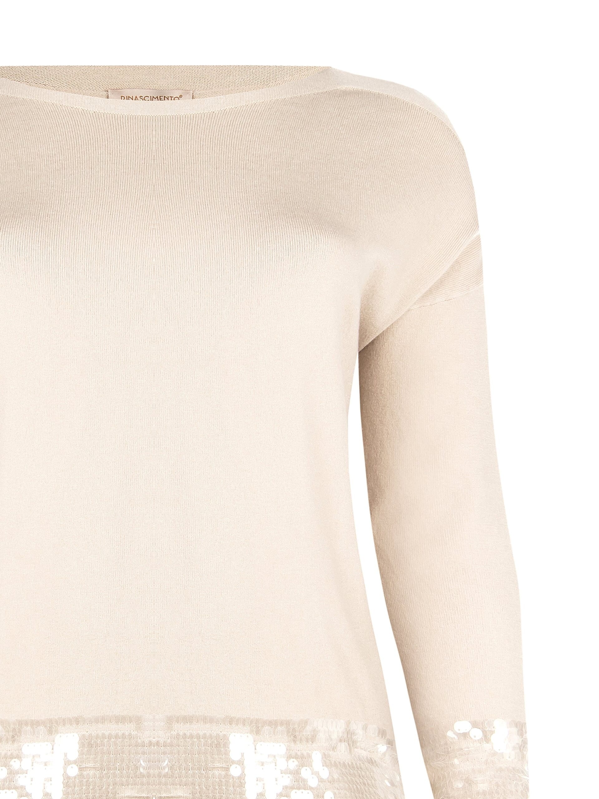 Pull large Curvy avec fond couvert de paillettes Rinascimento Curvy