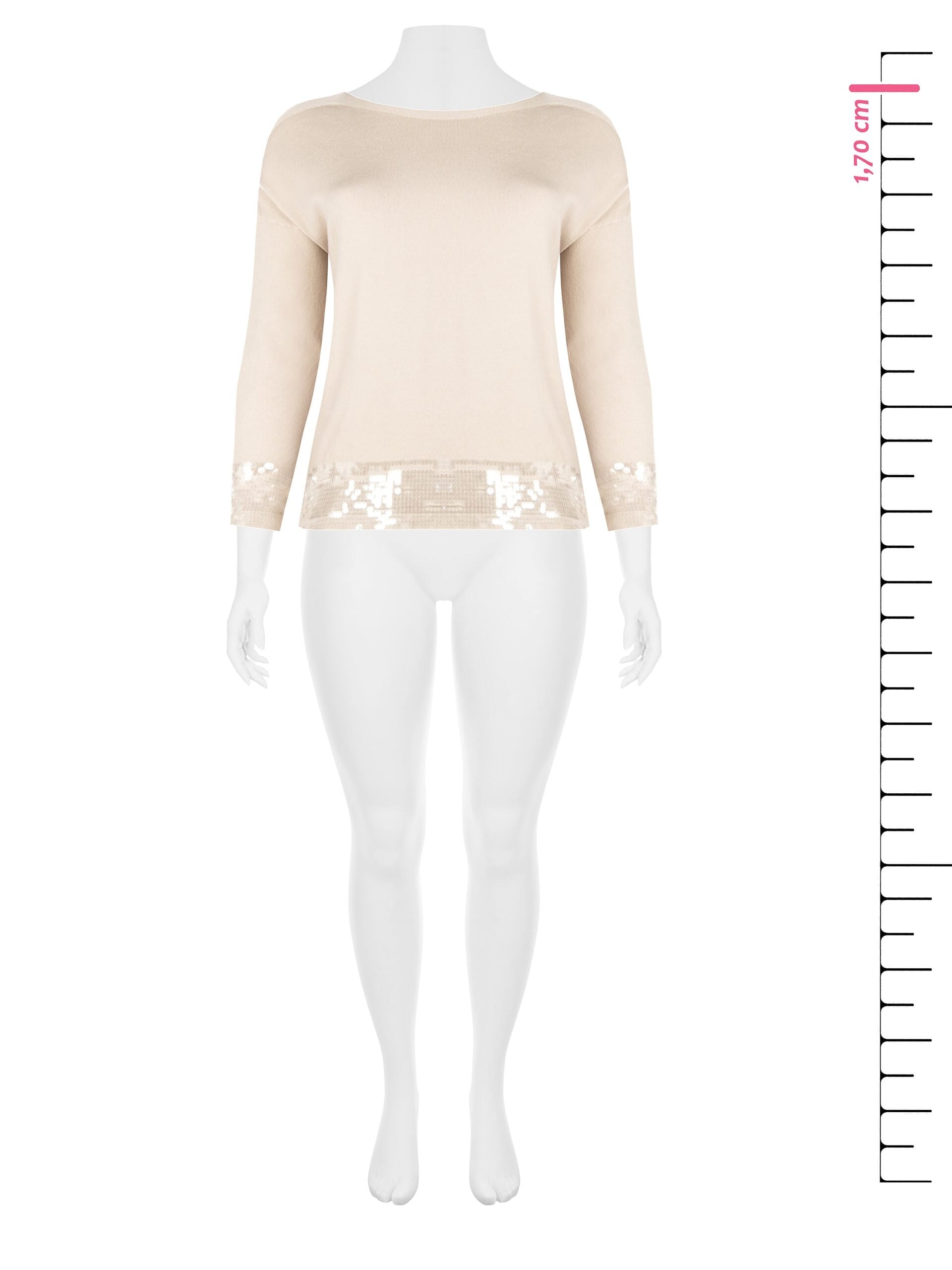 Pull large Curvy avec fond couvert de paillettes Rinascimento Curvy