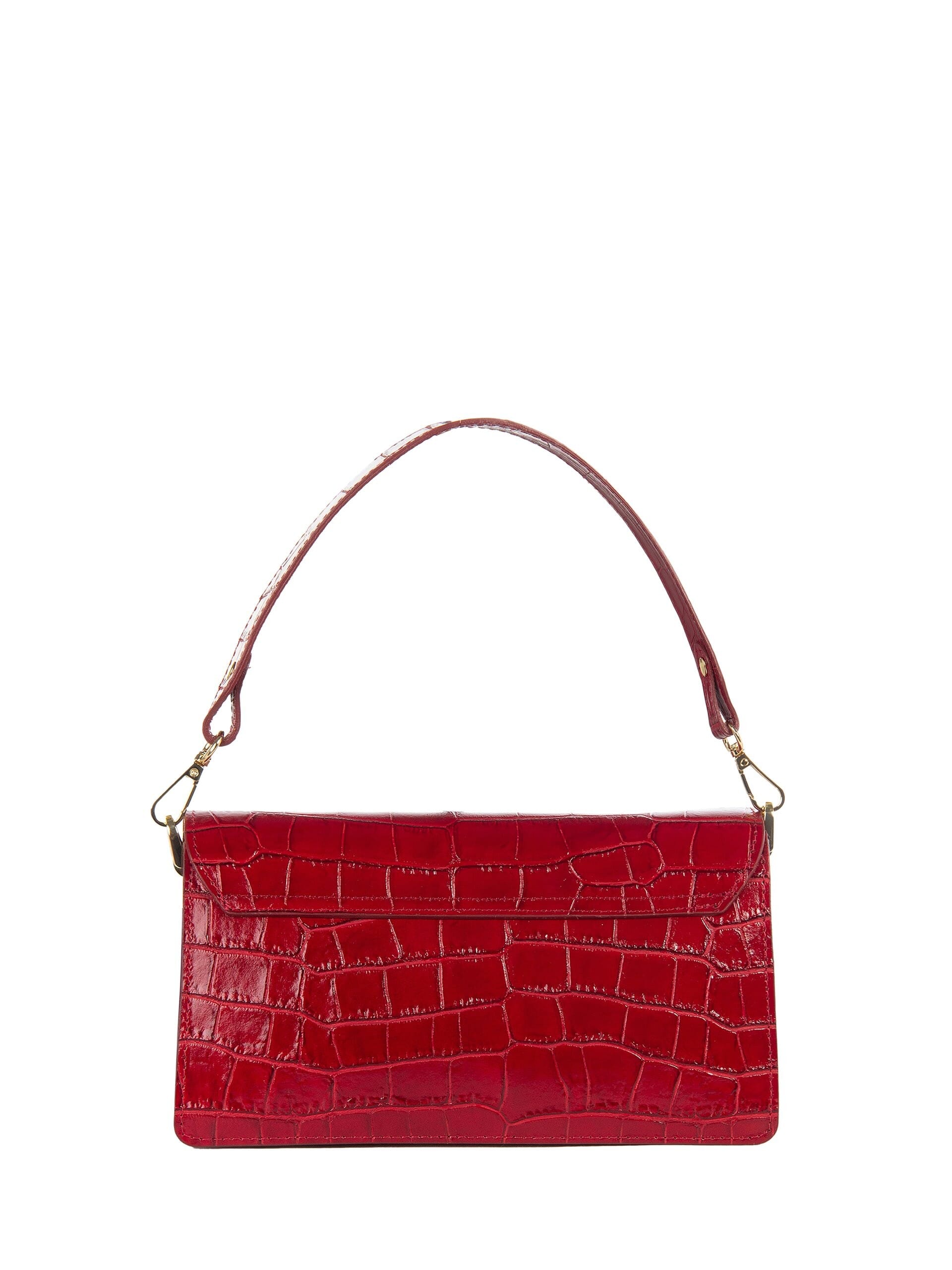 Genuine Martellised Leather and Suede Hand Bag with 2 Interchangeable Straps Rinascimento