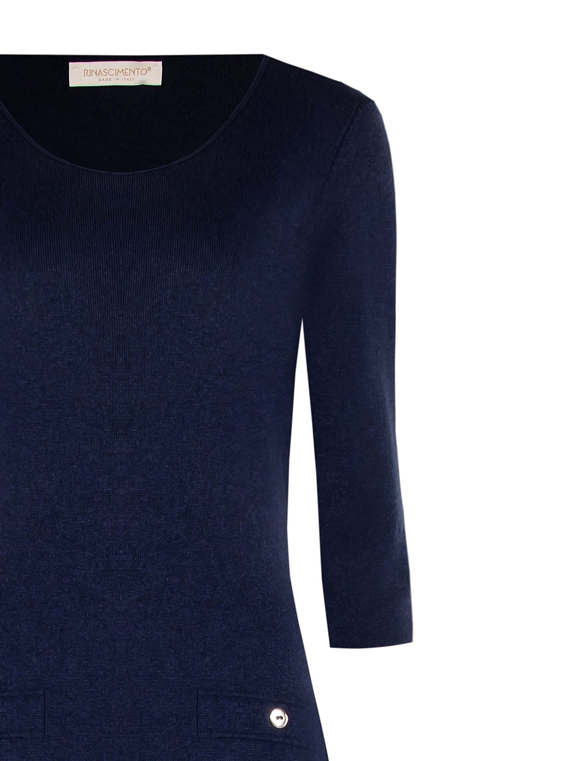 Ecotec - Robe en tricot de coton et de viscose mélangés avec manches 3/4 Rinascimento