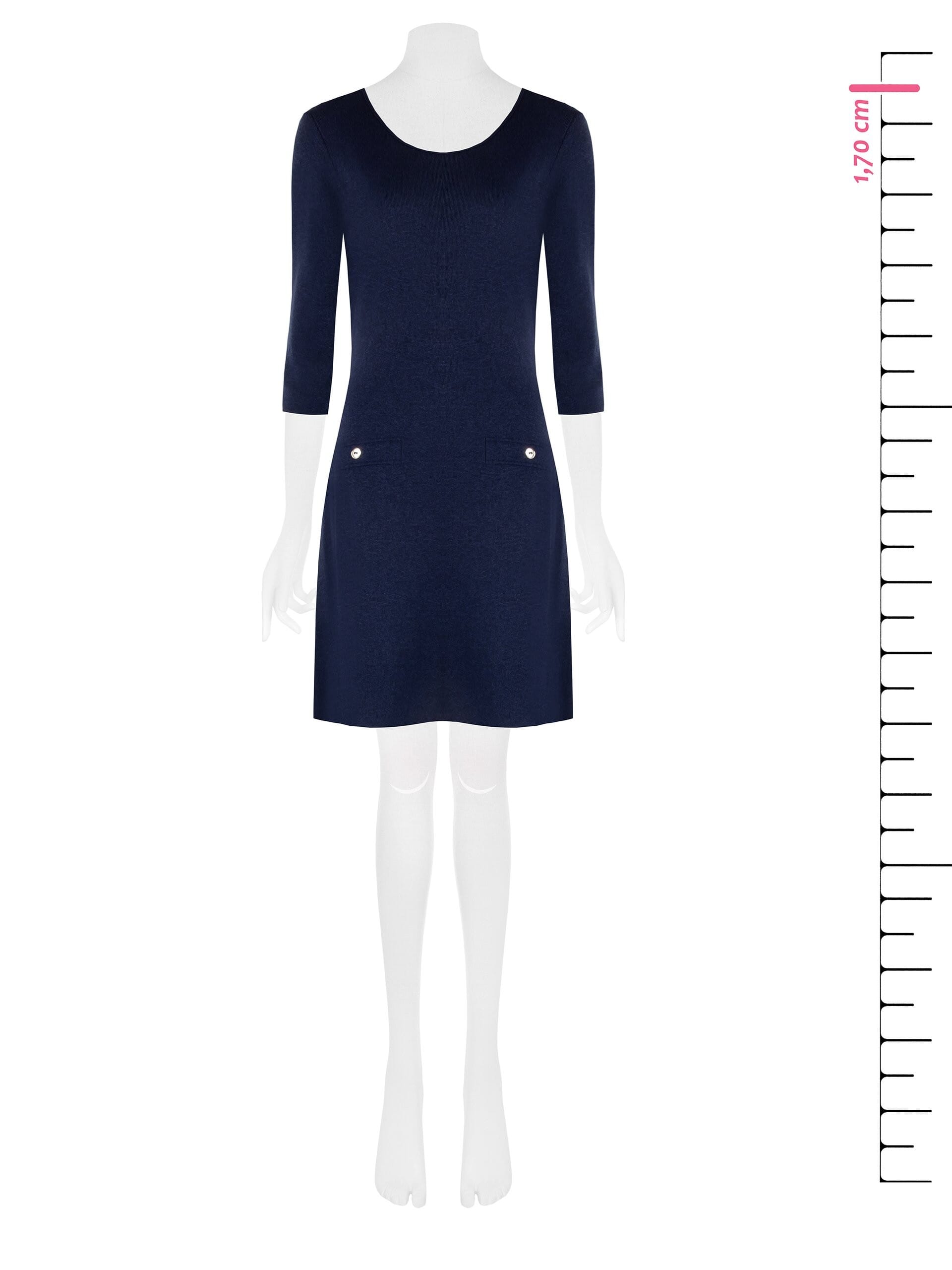 Ecotec - Robe en tricot de coton et de viscose mélangés avec manches 3/4 Rinascimento