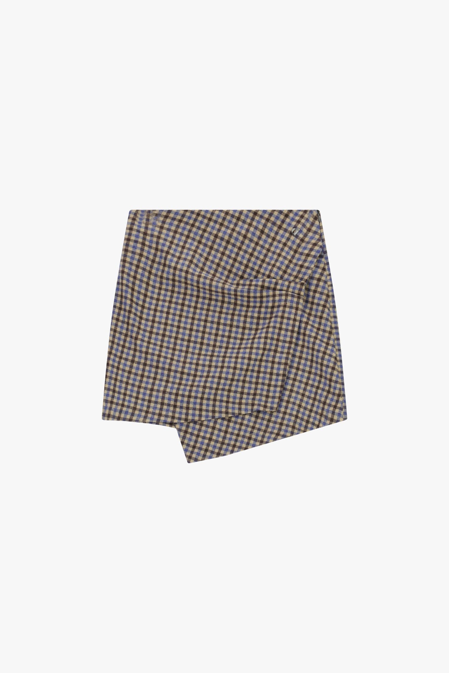 Gonna Corta A Quadretti Con Taglio Asimmetrico Dixie