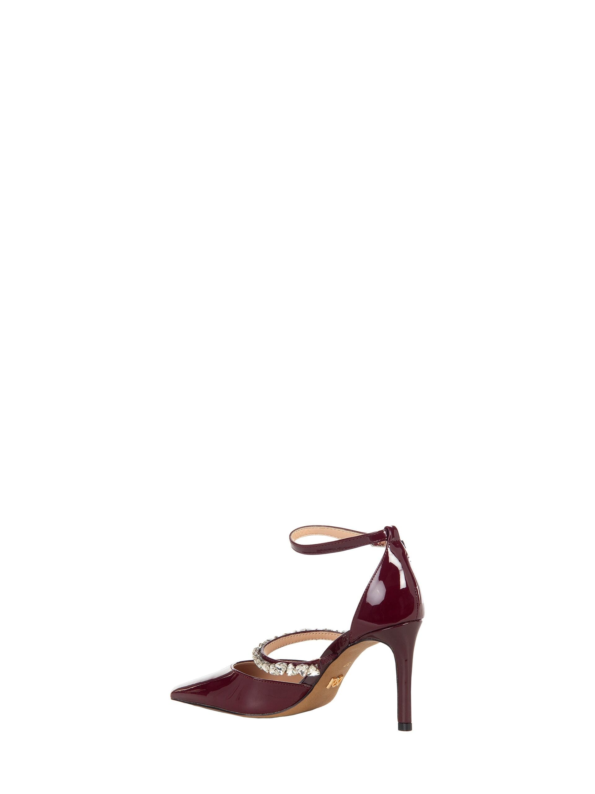 Décolleté In Vernice Con Cinturino Ricoperto Di Pietre Cabochon Rinascimento