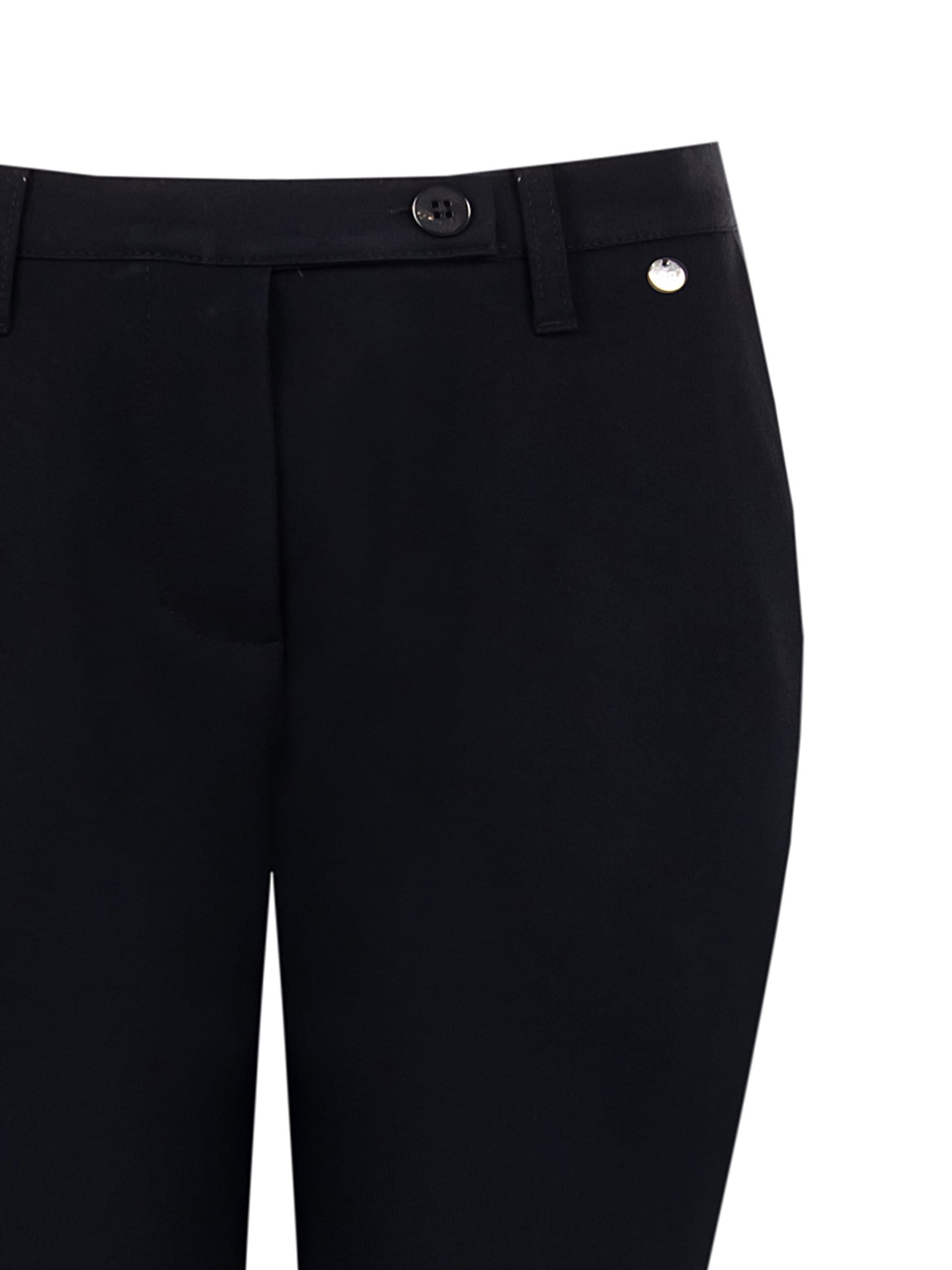 Pantaloni A Sigaretta In Misto Viscosa Con Elastico Dietro Rinascimento